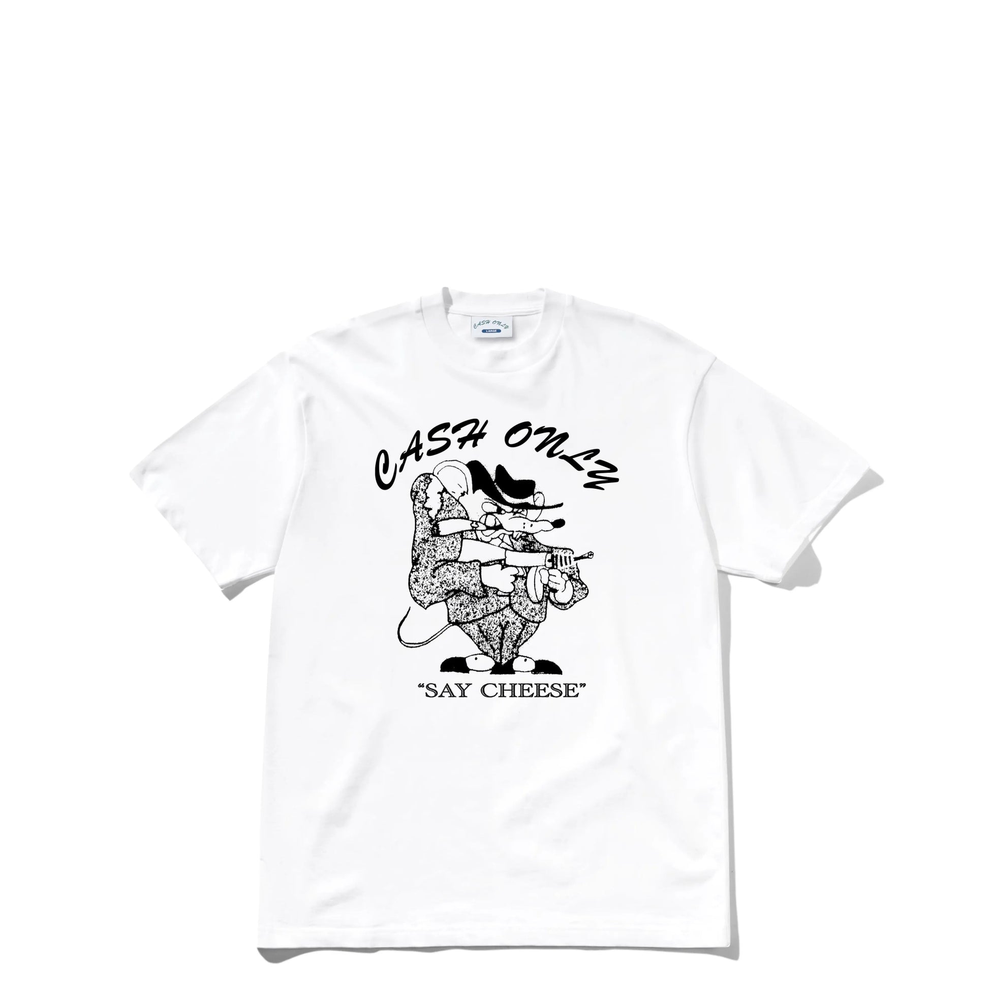 Cash Only Mobster Tee, white - Tiki Room Skateboards - 1