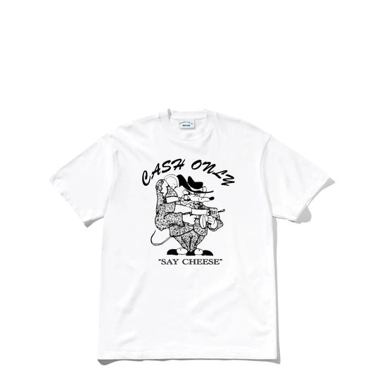 Cash Only Mobster Tee, white - Tiki Room Skateboards - 1