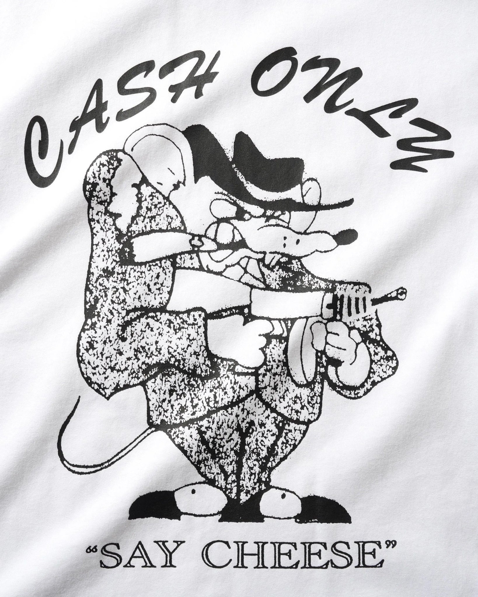 Cash Only Mobster Tee, white - Tiki Room Skateboards - 2
