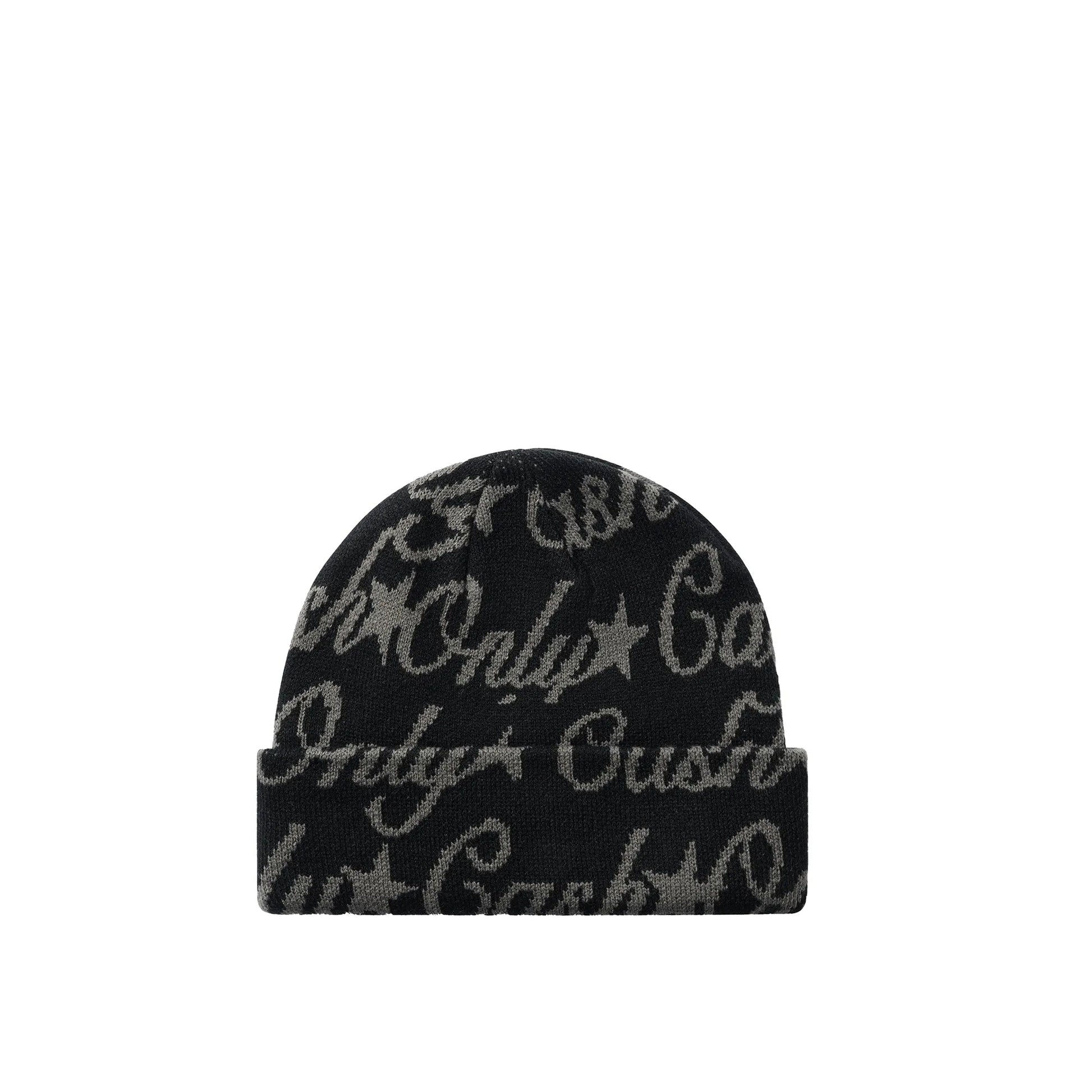 Cash Only Script Beanie, black - Tiki Room Skateboards - 1