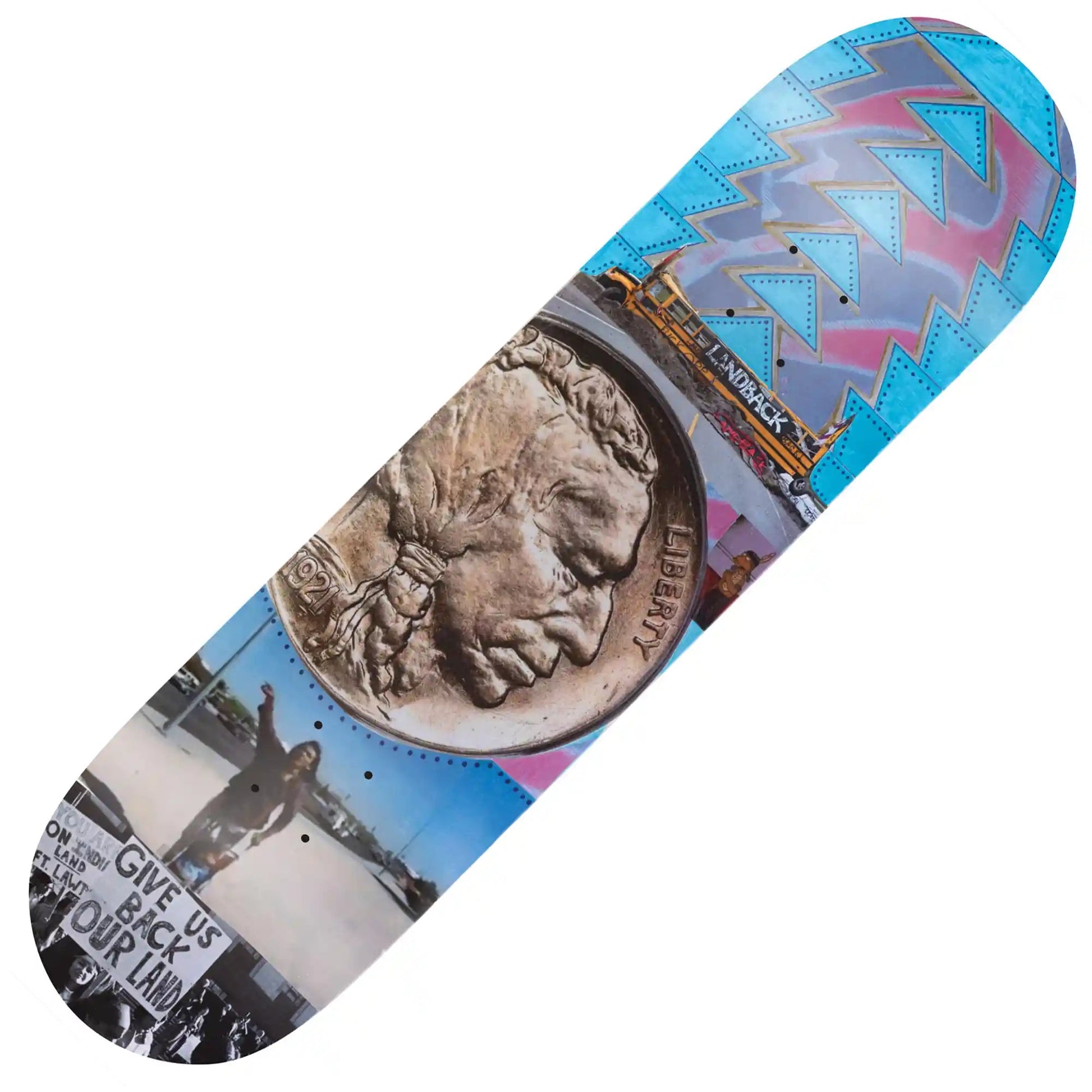 Colonialism Landback Deck (8.25") - Tiki Room Skateboards - 1