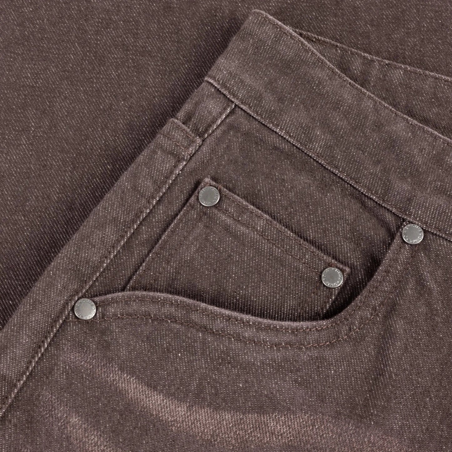 Dime Baggy Denim Pants, sandblasted dark brown - Tiki Room Skateboards - 7