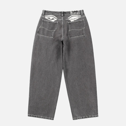 Dime Baggy Wink Denim Pants, faded black - Tiki Room Skateboards - 1