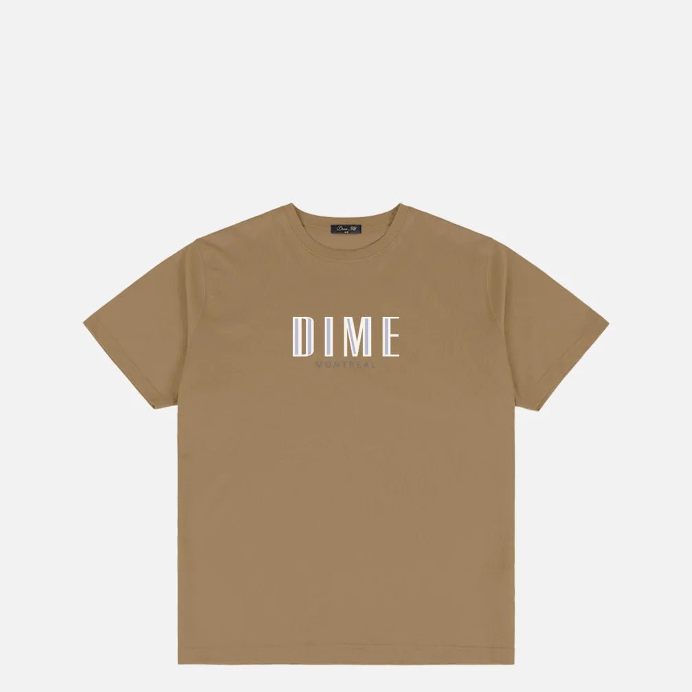 Dime Blocks T-Shirt, tan - Tiki Room Skateboards - 1