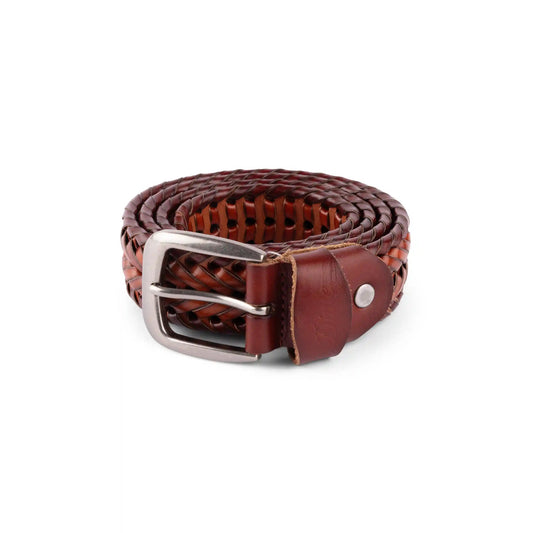 Dime Braided Leather Belt, caramel/brown - Tiki Room Skateboards - 1