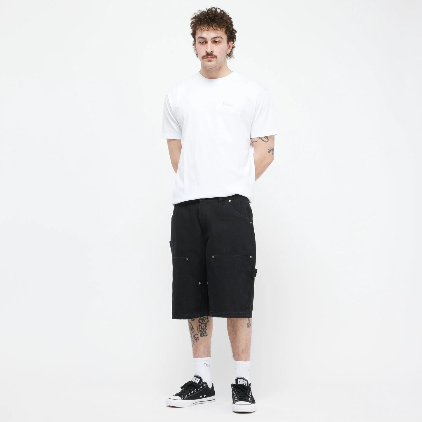 Dime Carpenter Denim Shorts, jet black - Tiki Room Skateboards - 1