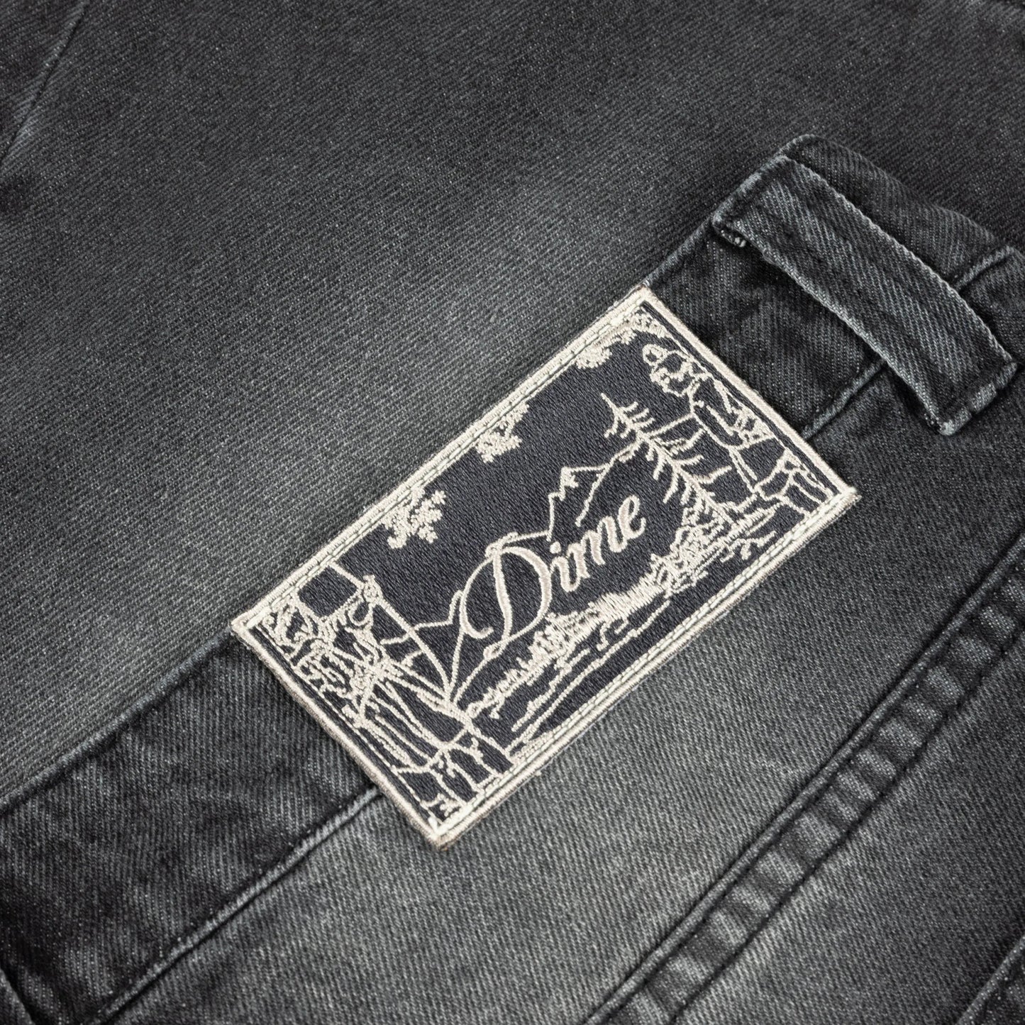 Dime Carpenter Denim Shorts, sandblasted black - Tiki Room Skateboards - 3
