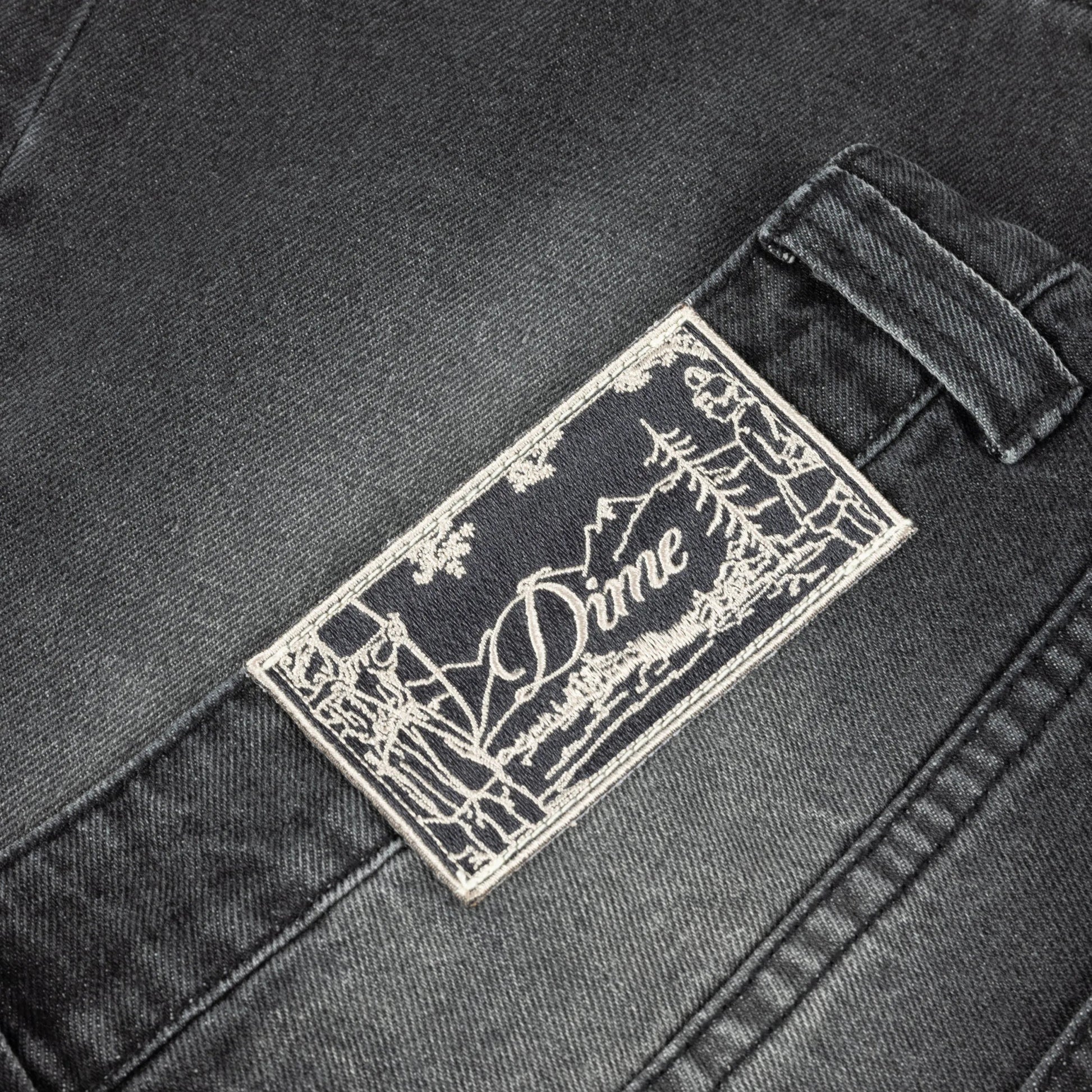 Dime Carpenter Denim Shorts, sandblasted black - Tiki Room Skateboards - 3