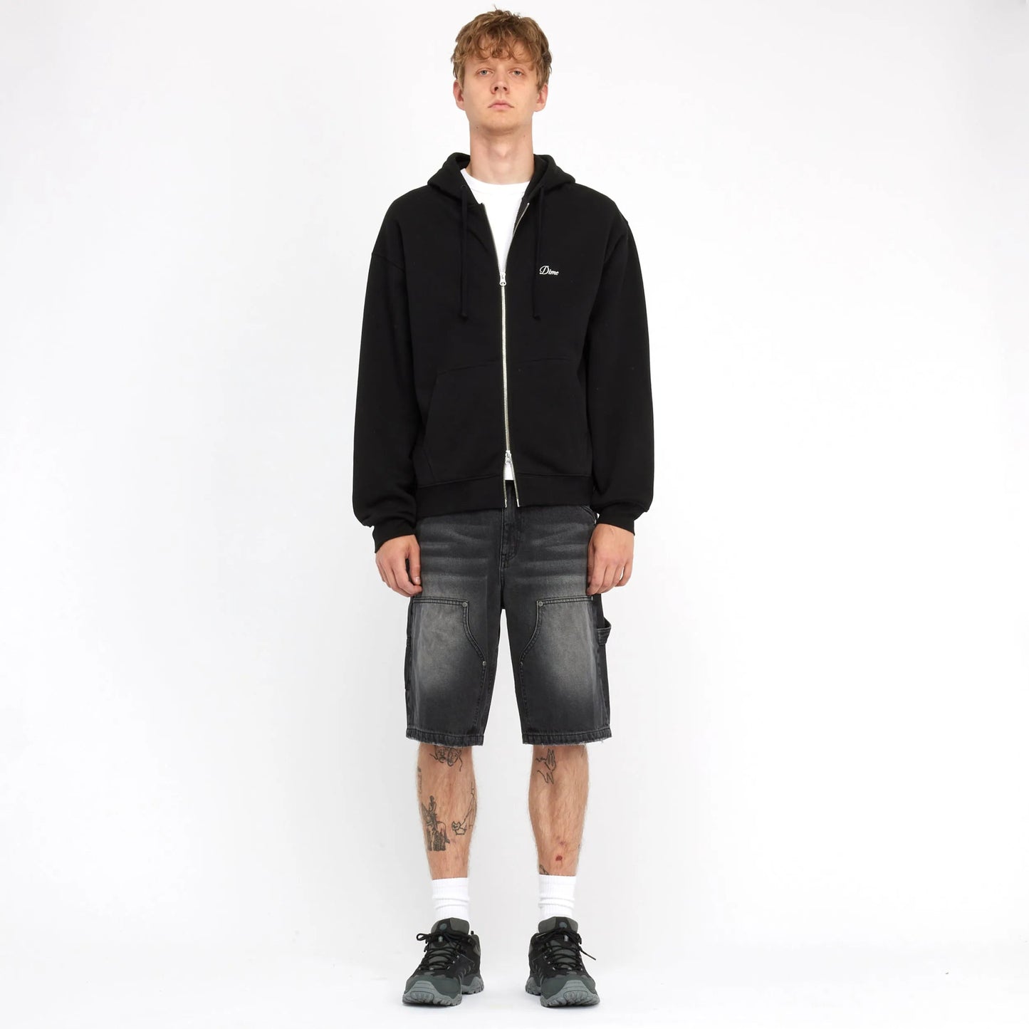 Dime Carpenter Denim Shorts, sandblasted black - Tiki Room Skateboards - 2