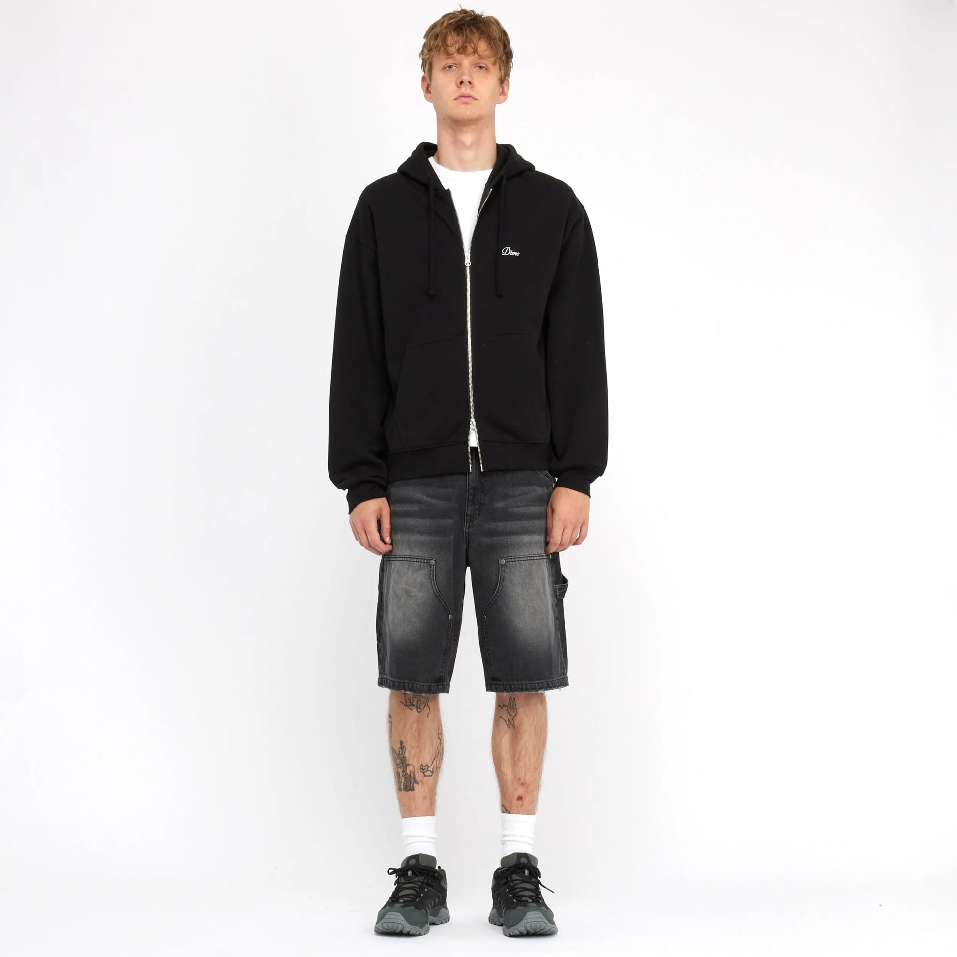 Dime Carpenter Denim Shorts, sandblasted black - Tiki Room Skateboards - 2