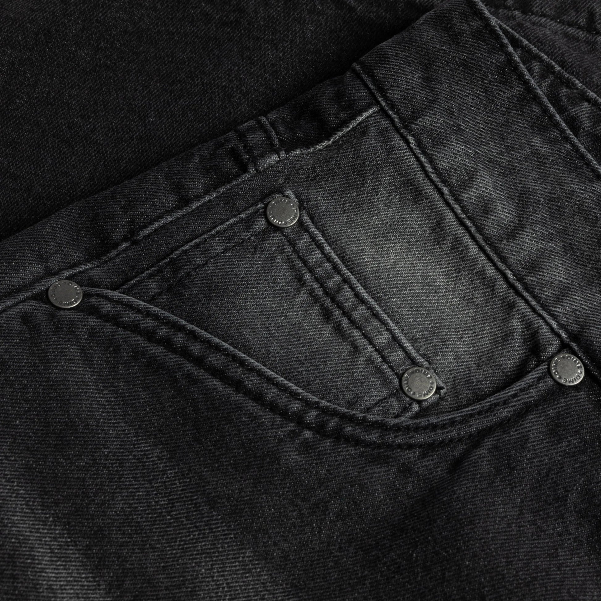 Dime Carpenter Denim Shorts, sandblasted black - Tiki Room Skateboards - 6