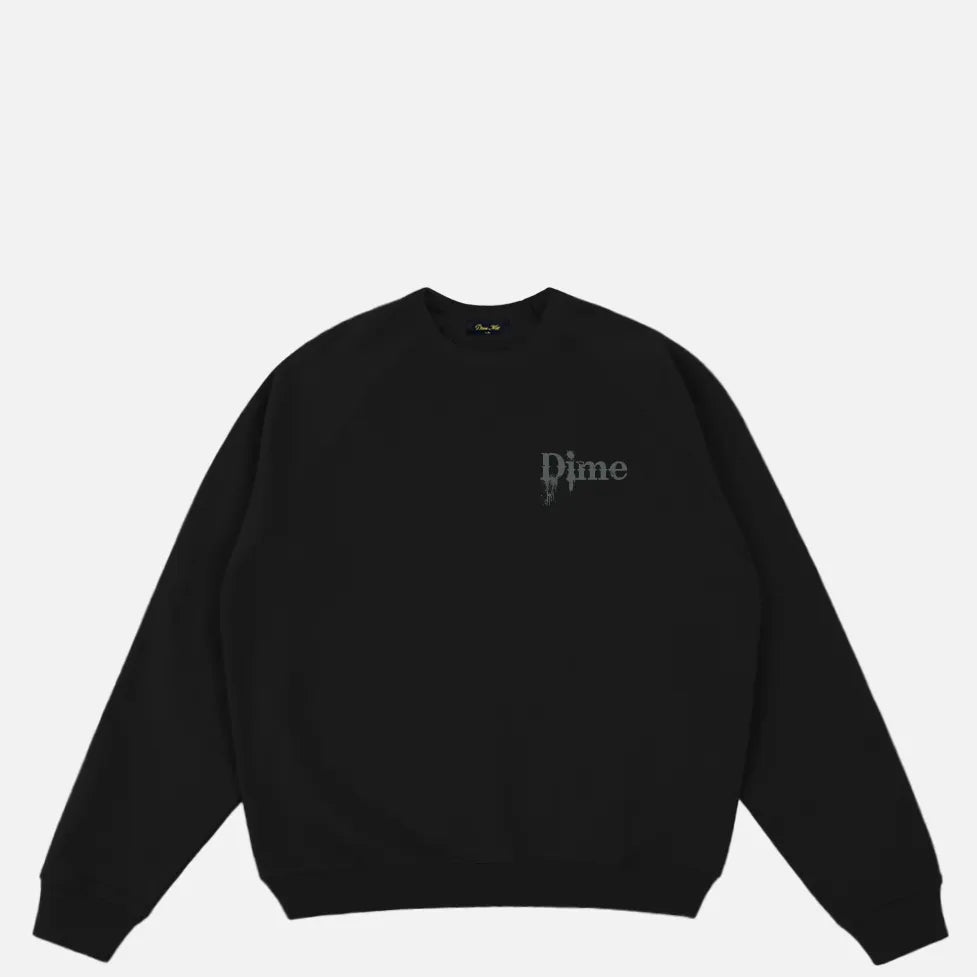 Dime Challenged Crewneck, black - Tiki Room Skateboards - 1