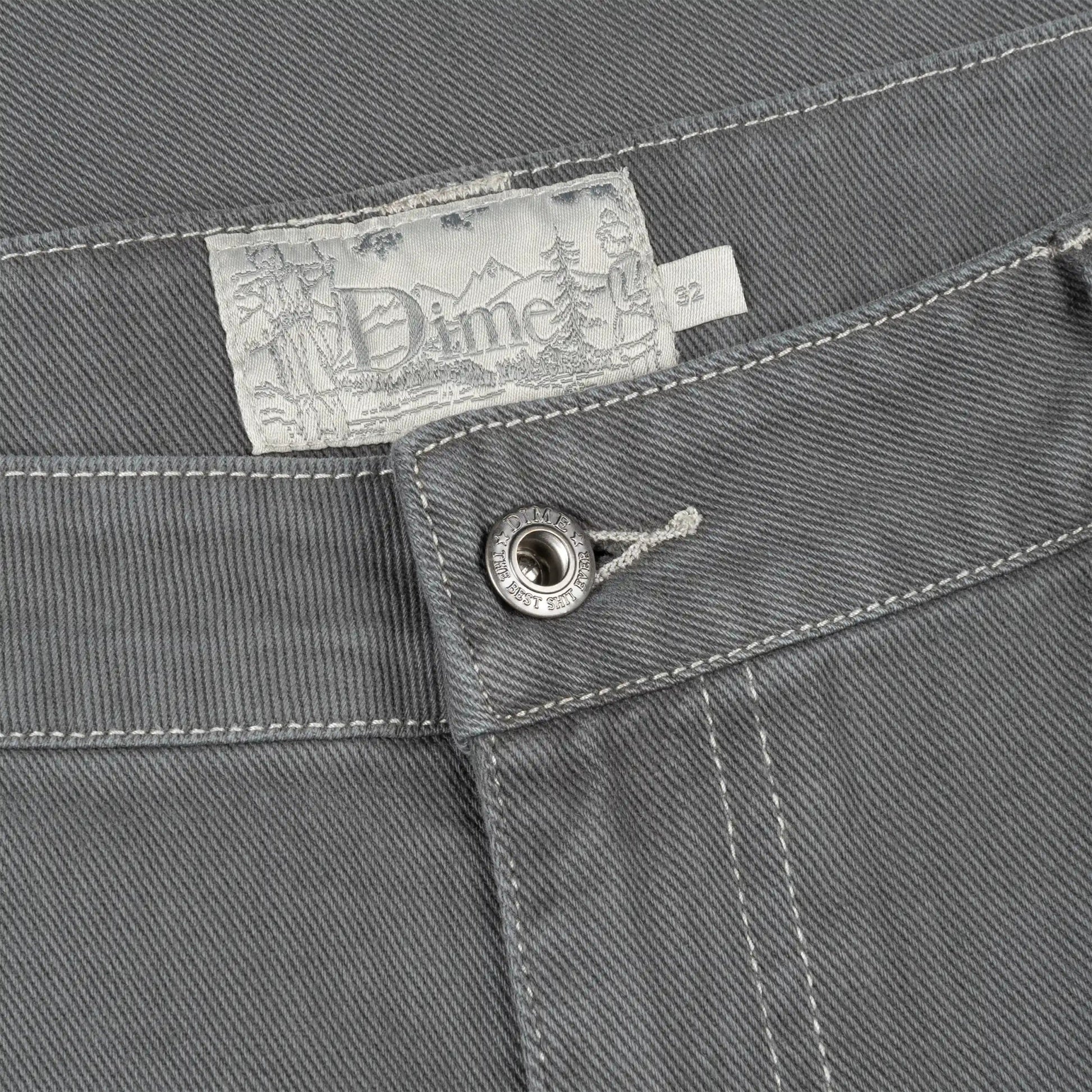 Dime Classic Baggy Denim Pants, dark gray - Tiki Room Skateboards - 4