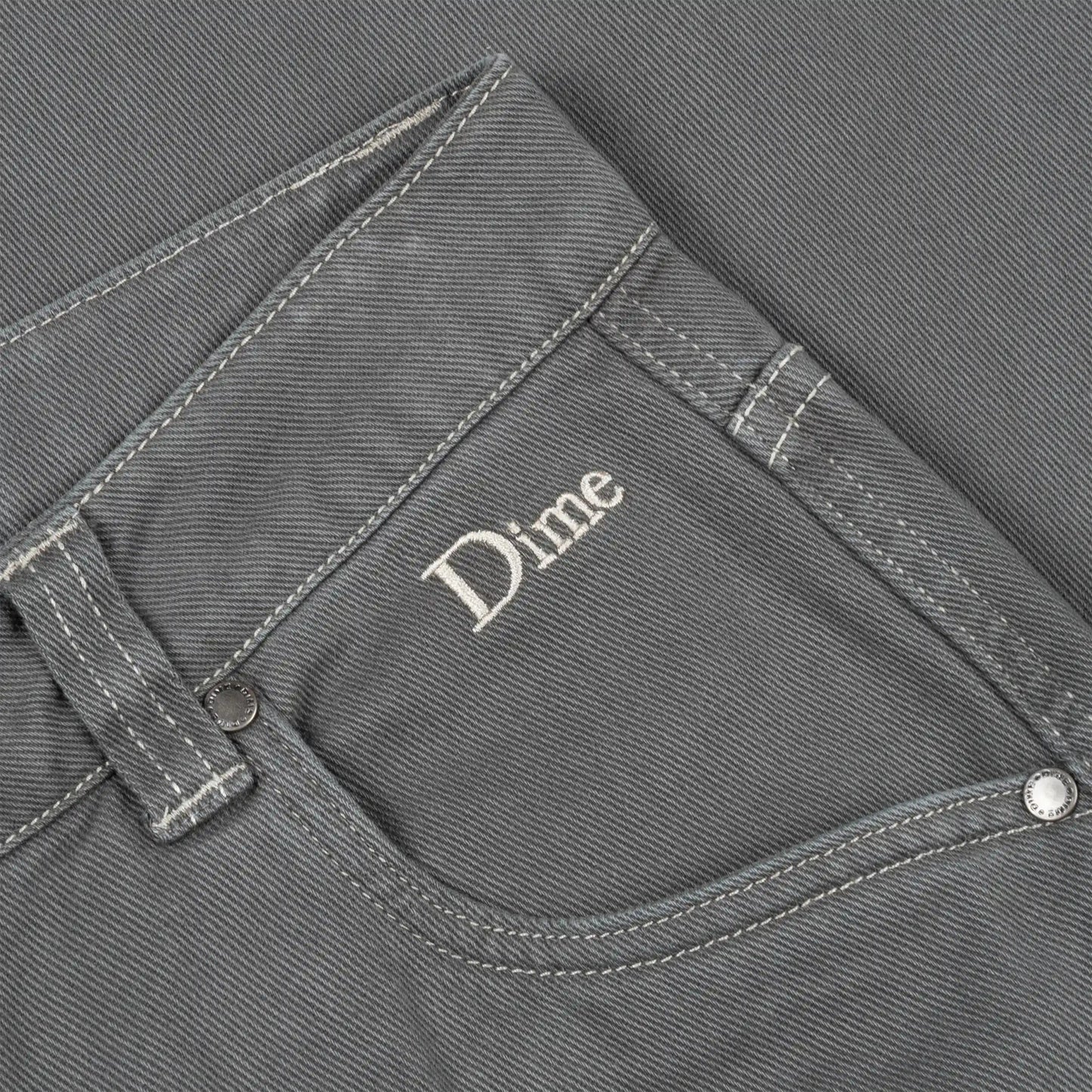 Dime Classic Baggy Denim Pants, dark gray - Tiki Room Skateboards - 3