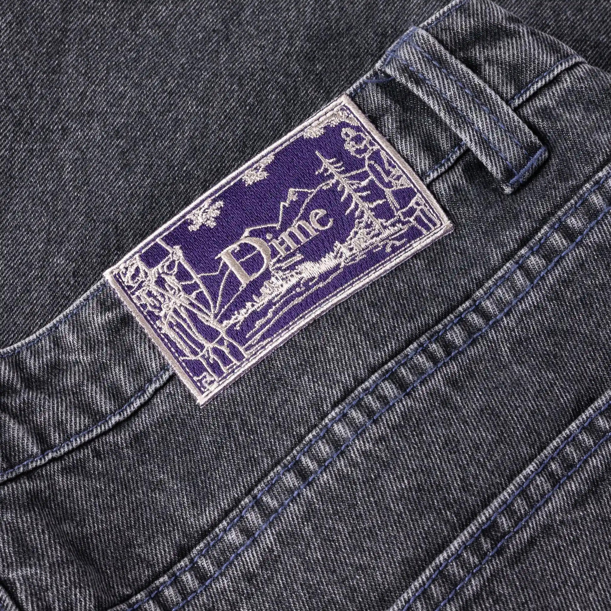 Dime Classic Baggy Denim Pants, faded black - Tiki Room Skateboards - 4