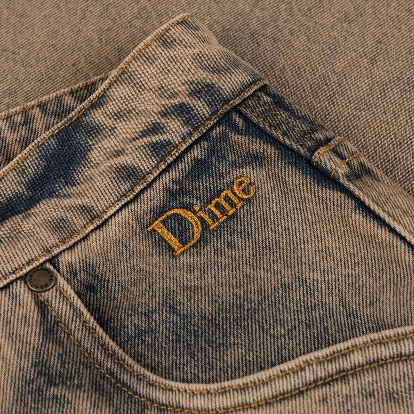 Dime Classic Baggy Denim Pants, overdyed brown - Tiki Room Skateboards - 2