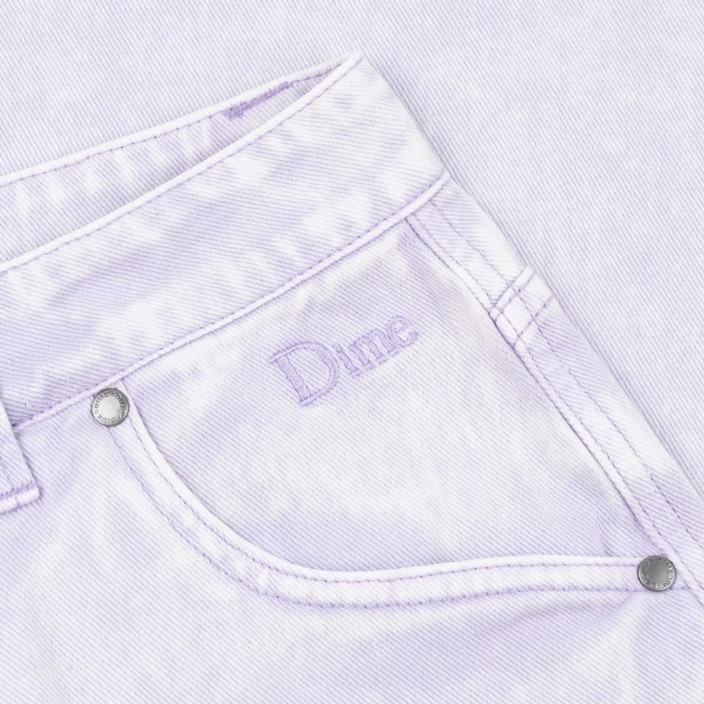 Dime Classic Baggy Denim Pants, stone lilac - Tiki Room Skateboards - 2