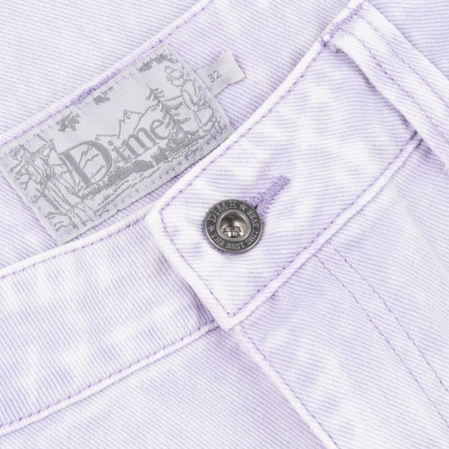 Dime Classic Baggy Denim Pants, stone lilac - Tiki Room Skateboards - 3