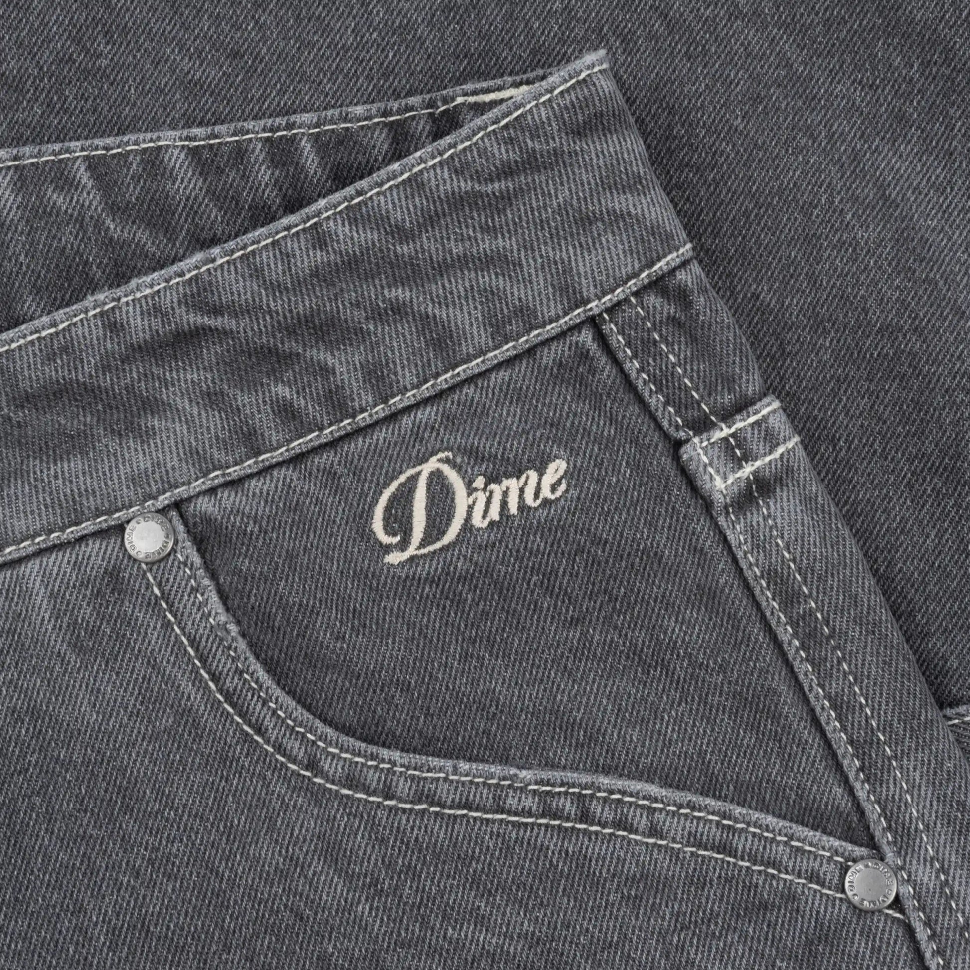 Dime Classic Denim Shorts, faded black - Tiki Room Skateboards - 2