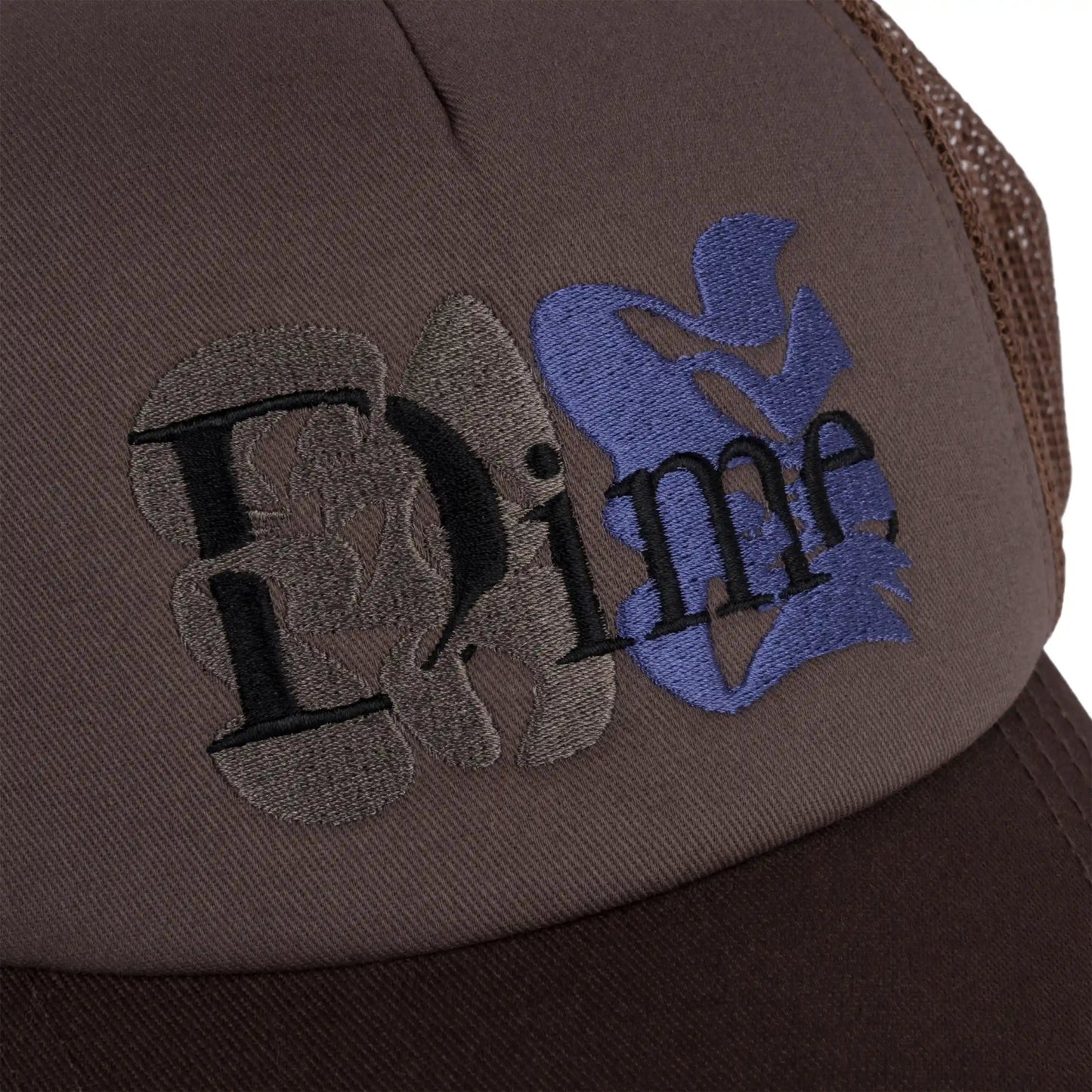 Dime Classic Duo Trucker Cap, brown - Tiki Room Skateboards - 2