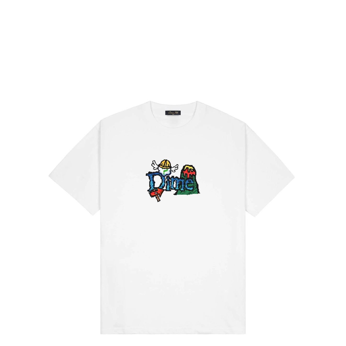 Dime Classic Fuzzy T-Shirt, ash - Tiki Room Skateboards - 1