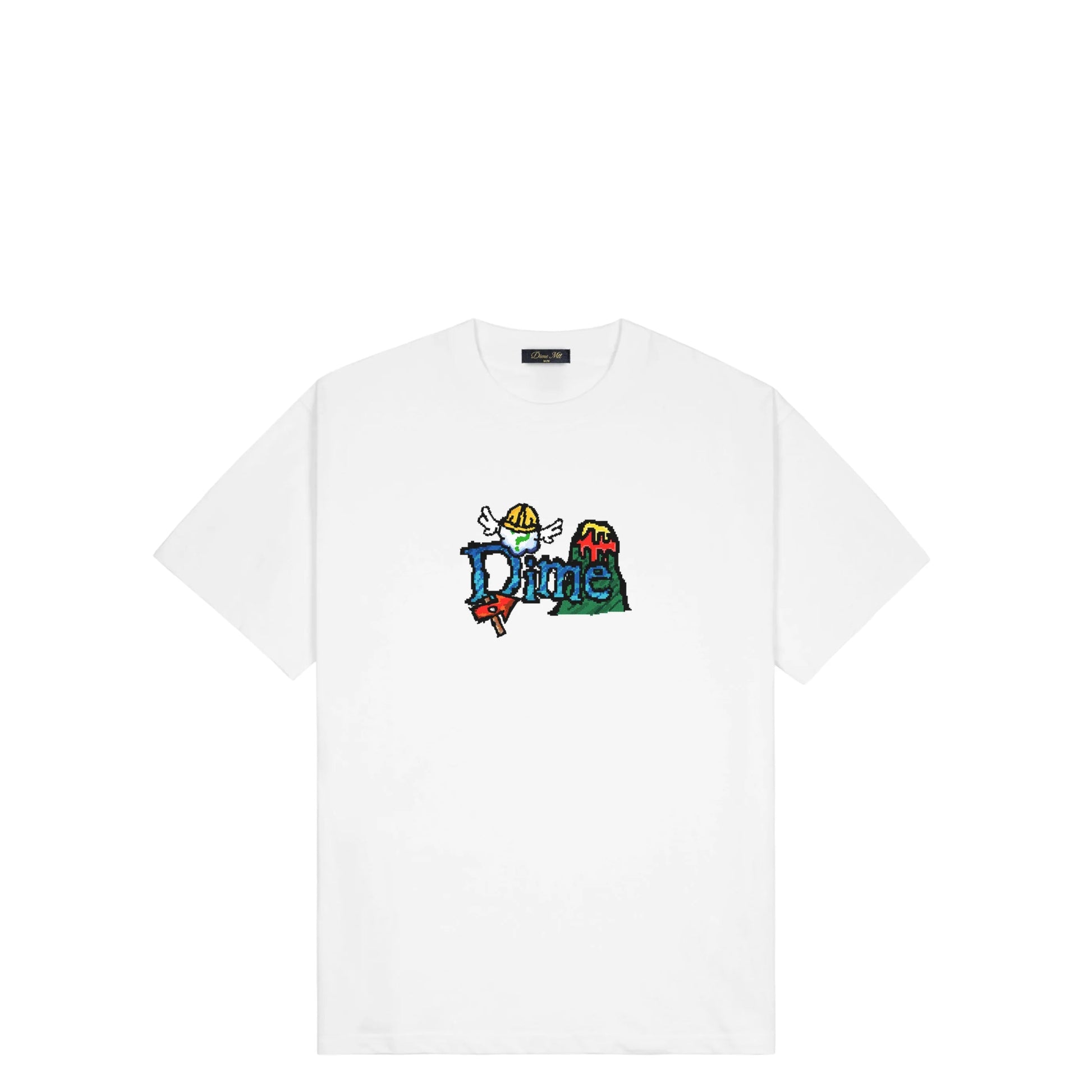 Dime Classic Fuzzy T-Shirt, ash - Tiki Room Skateboards - 1