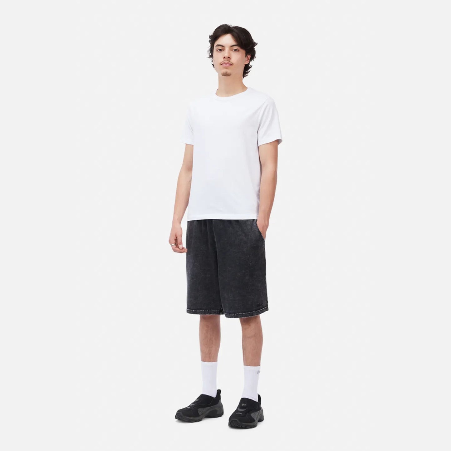 Dime Classic Jersey Sweatshorts, black washed - Tiki Room Skateboards - 2