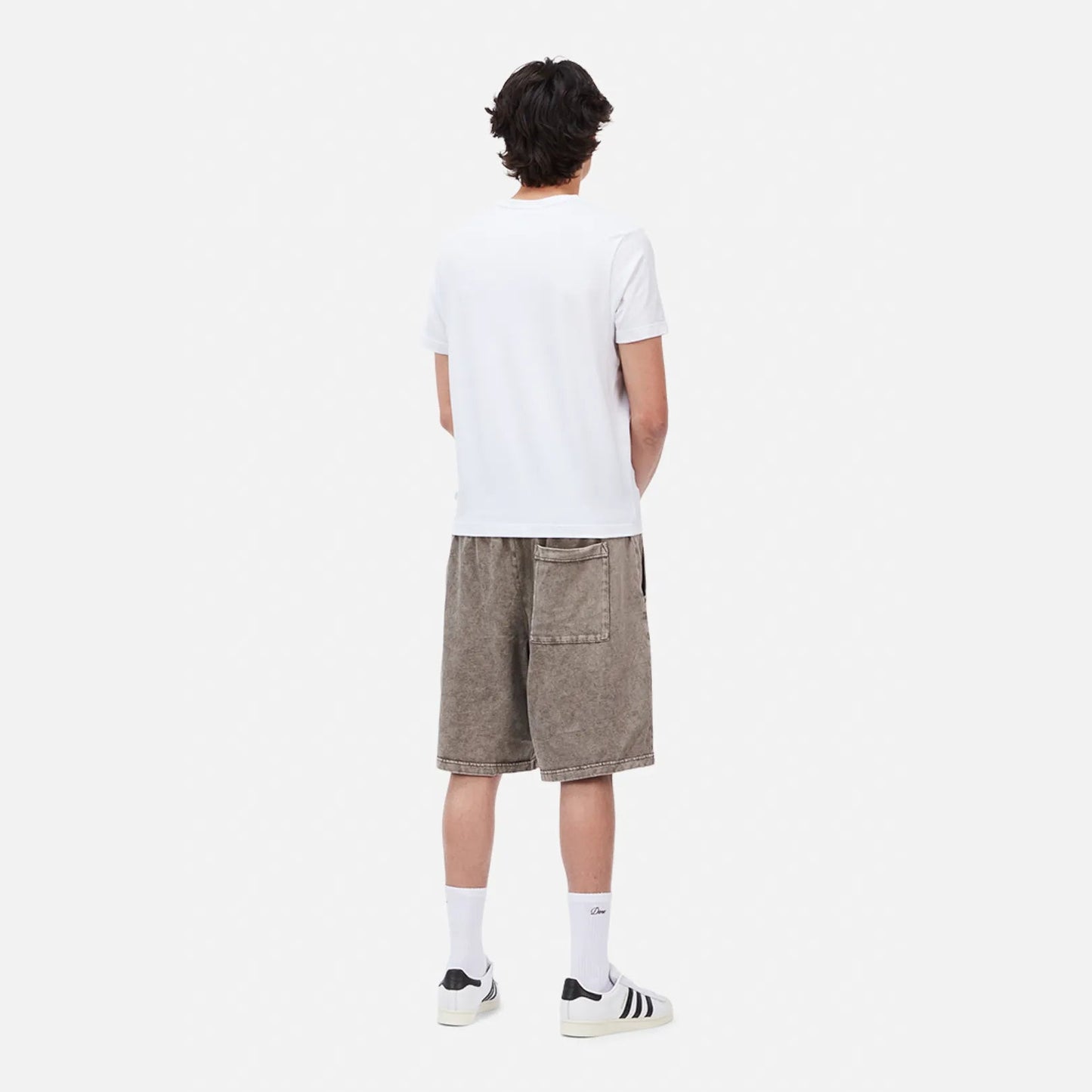 Dime Classic Jersey Sweatshorts, brown washed - Tiki Room Skateboards - 5
