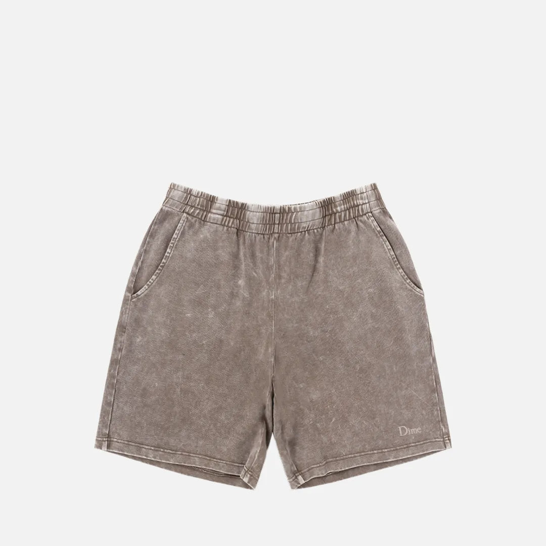 Dime Classic Jersey Sweatshorts, brown washed - Tiki Room Skateboards - 1