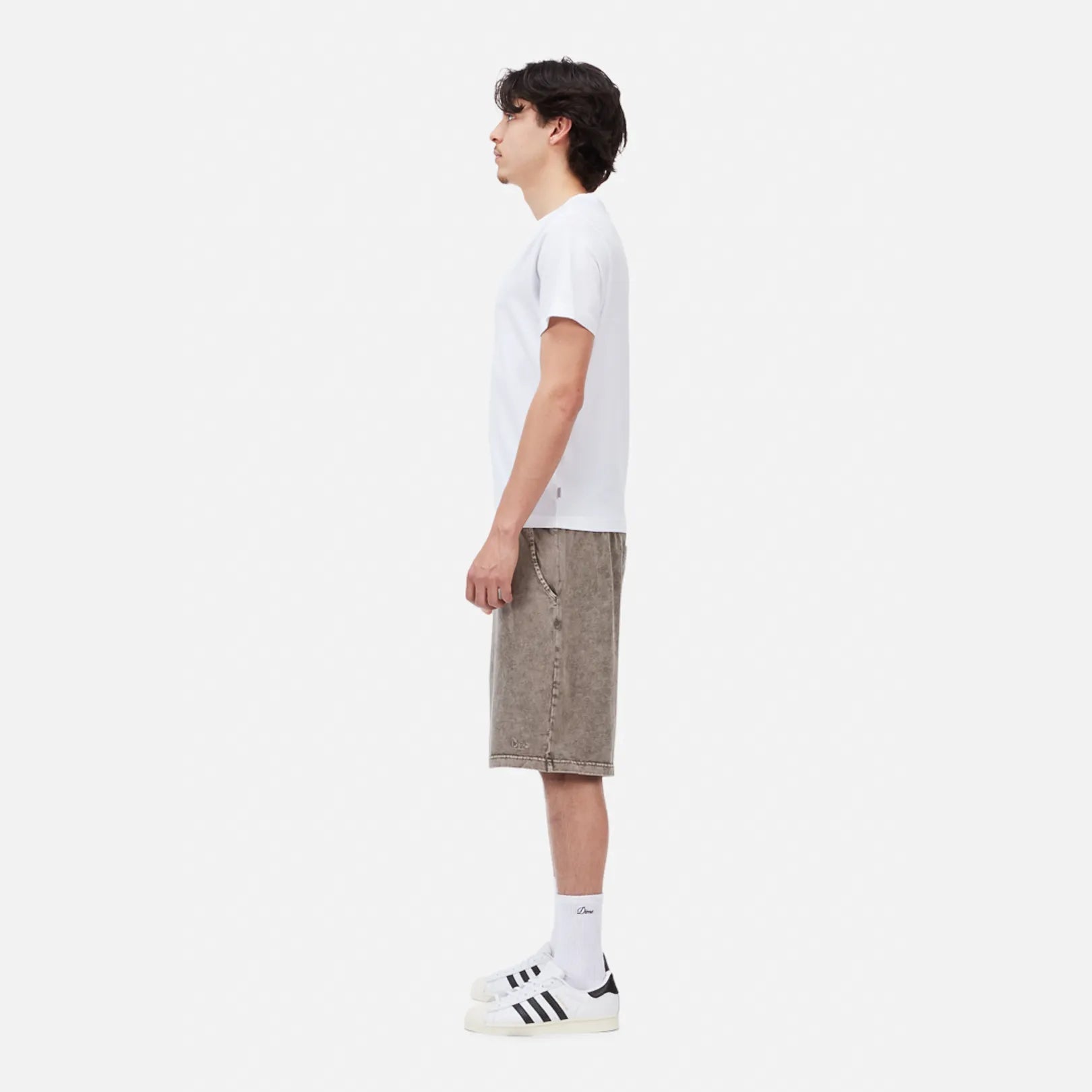 Dime Classic Jersey Sweatshorts, brown washed - Tiki Room Skateboards - 4