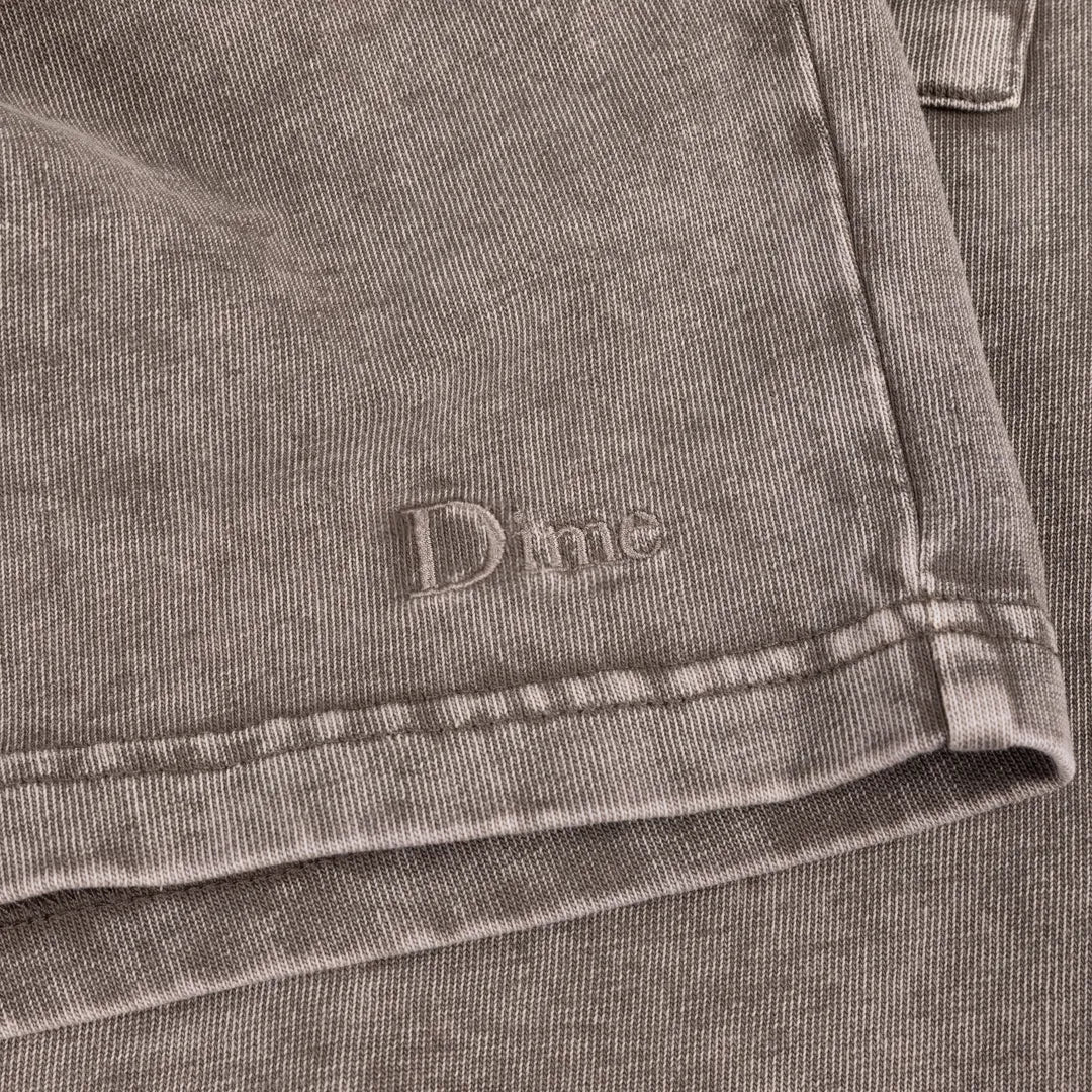 Dime Classic Jersey Sweatshorts, brown washed - Tiki Room Skateboards - 3
