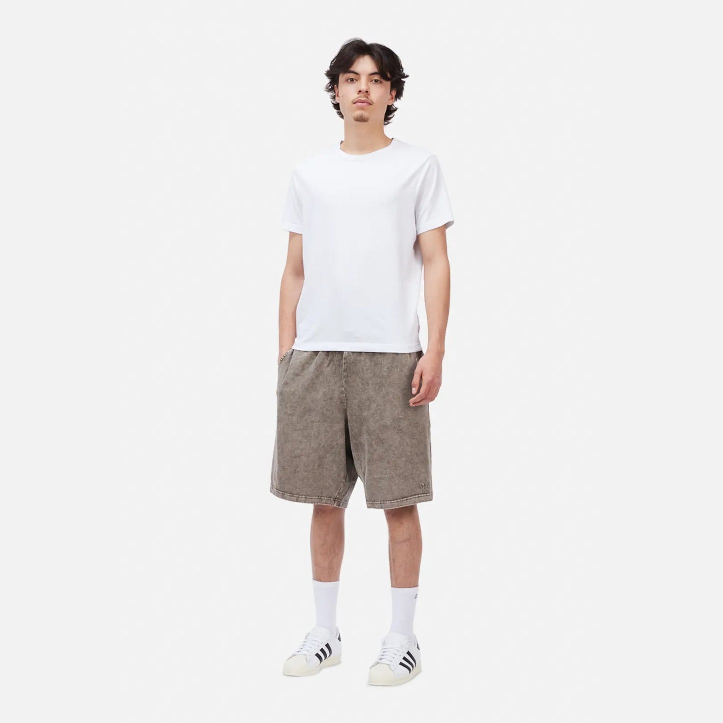 Dime Classic Jersey Sweatshorts, brown washed - Tiki Room Skateboards - 2