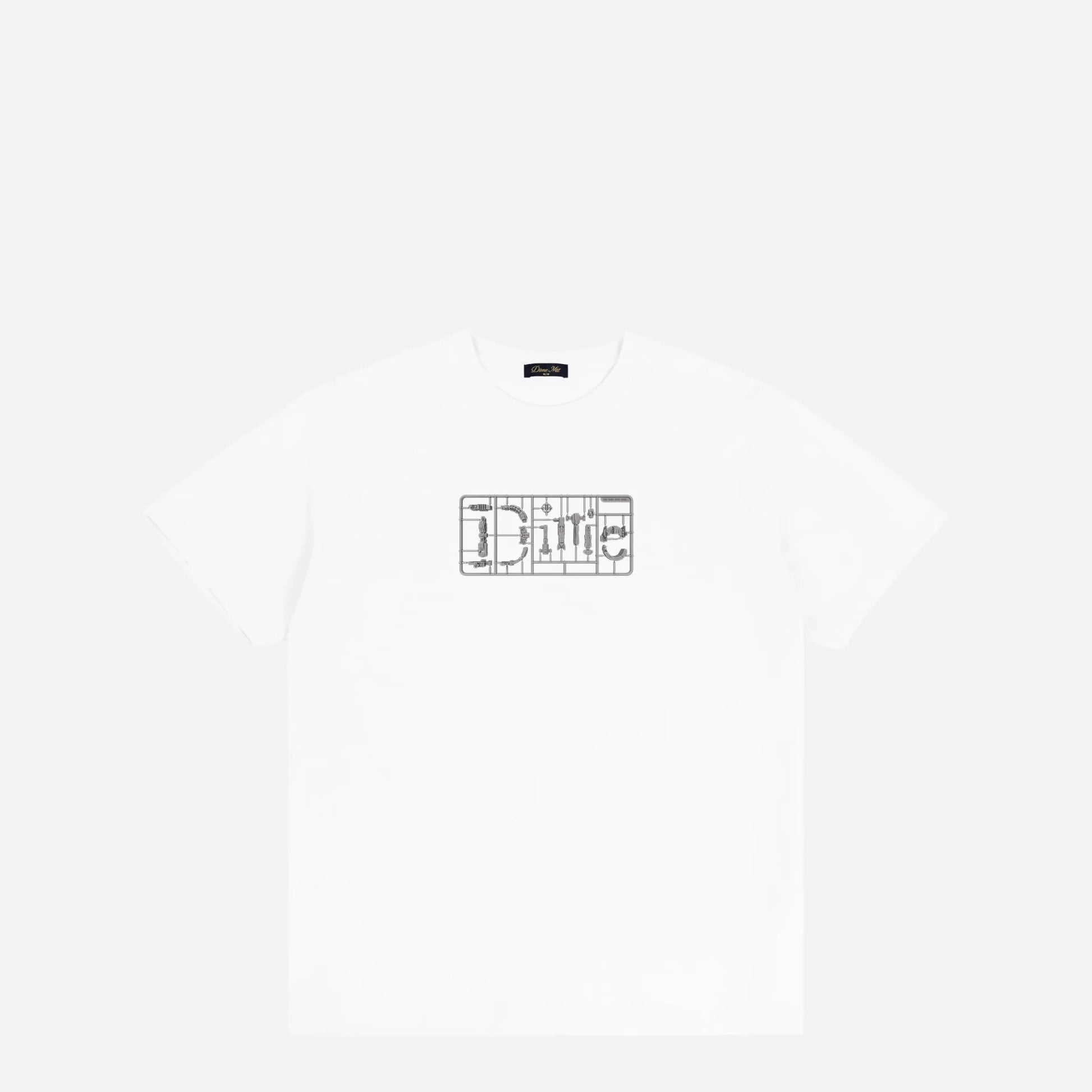 Dime Classic Plastic T-Shirt, white - Tiki Room Skateboards - 1