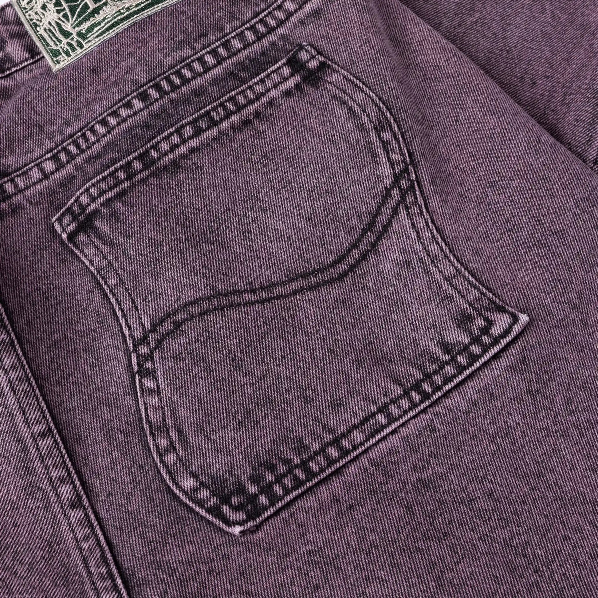 Dime Classic Relaxed Denim Pants, overdyed plum - Tiki Room Skateboards - 3