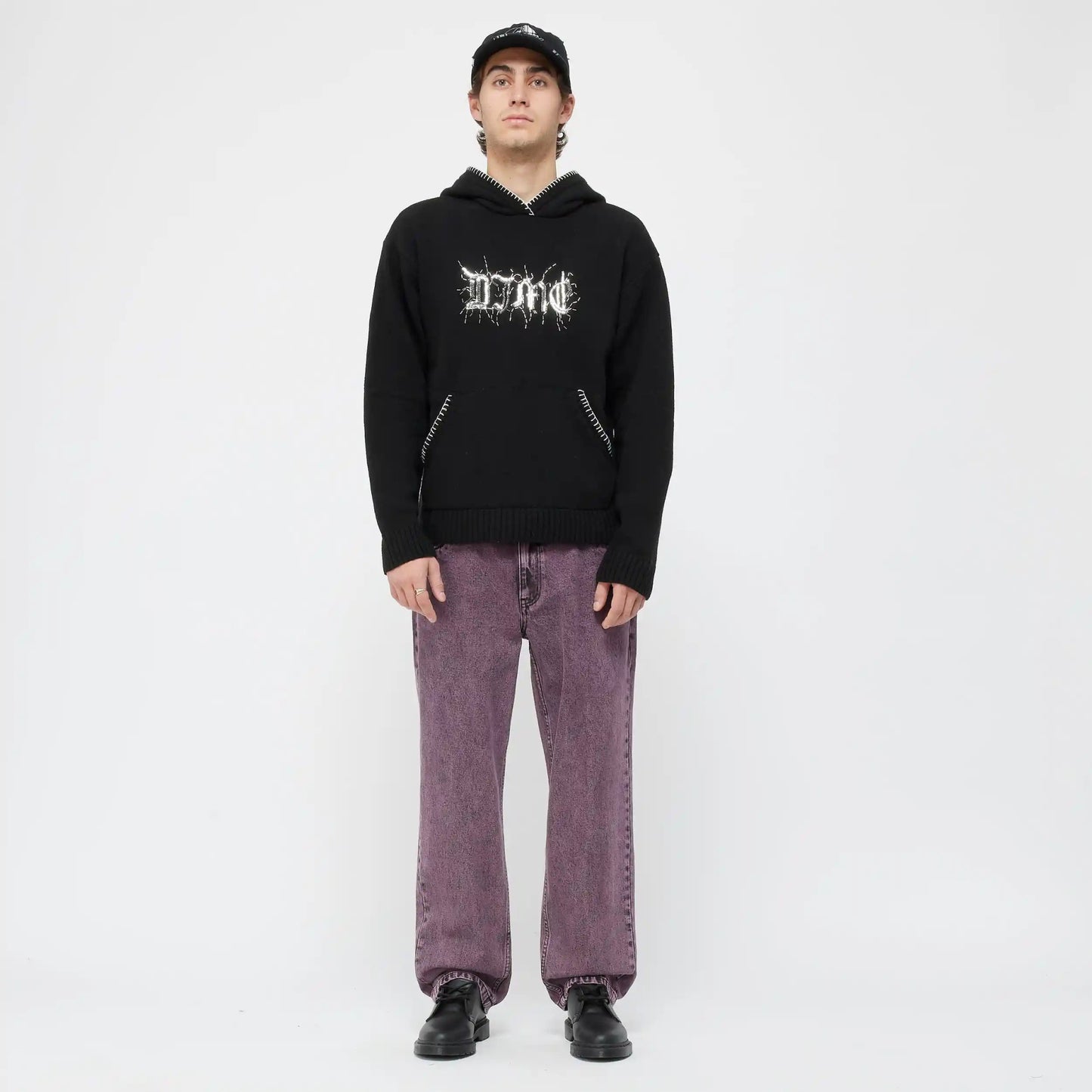 Dime Classic Relaxed Denim Pants, overdyed plum - Tiki Room Skateboards - 2