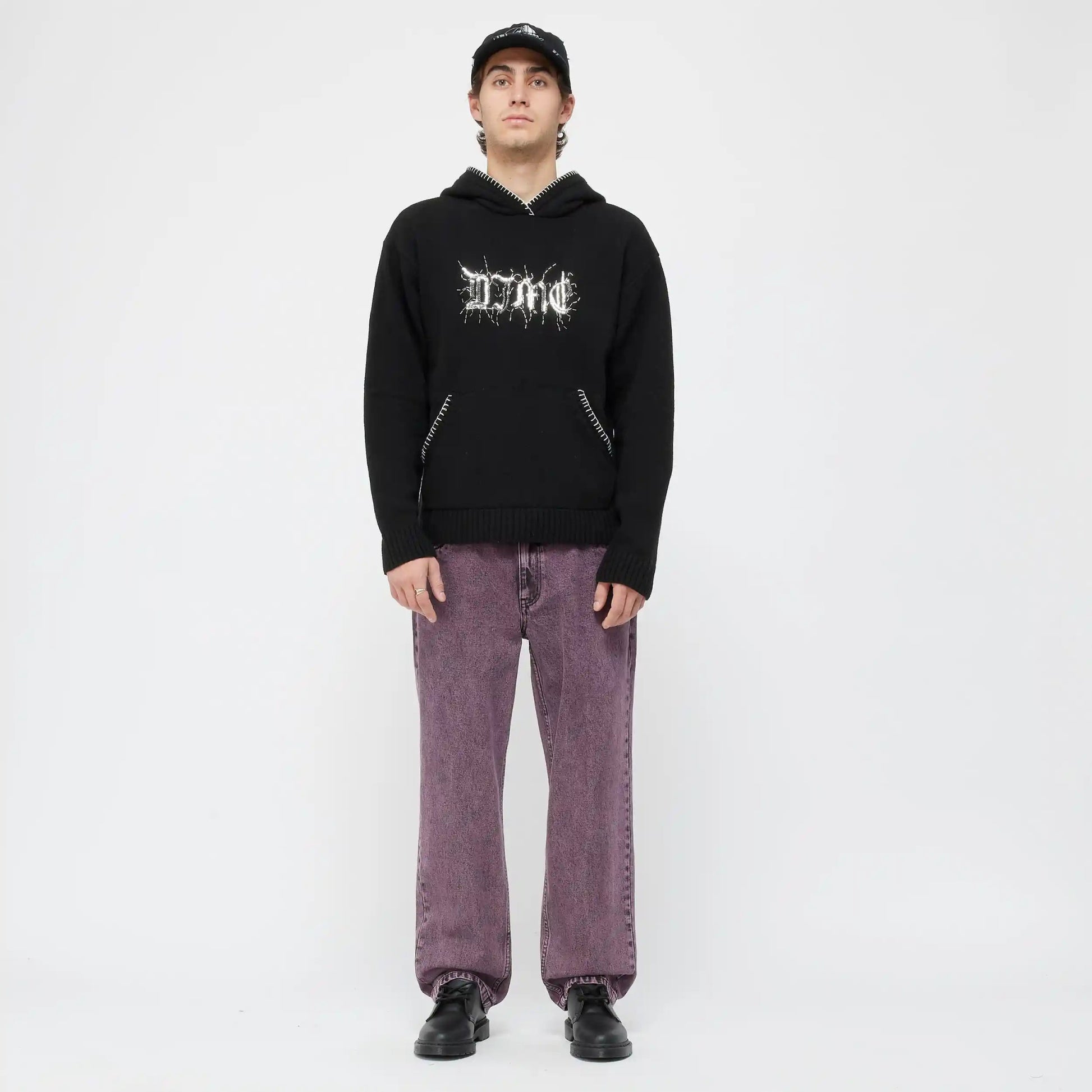 Dime Classic Relaxed Denim Pants, overdyed plum - Tiki Room Skateboards - 2