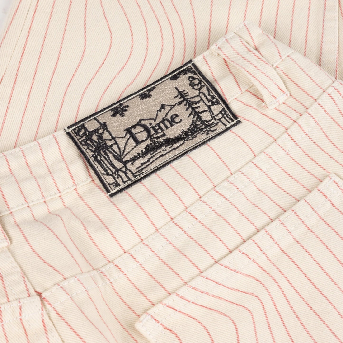 Dime Classic Relaxed Denim Pants, warm white (striped) - Tiki Room Skateboards - 2