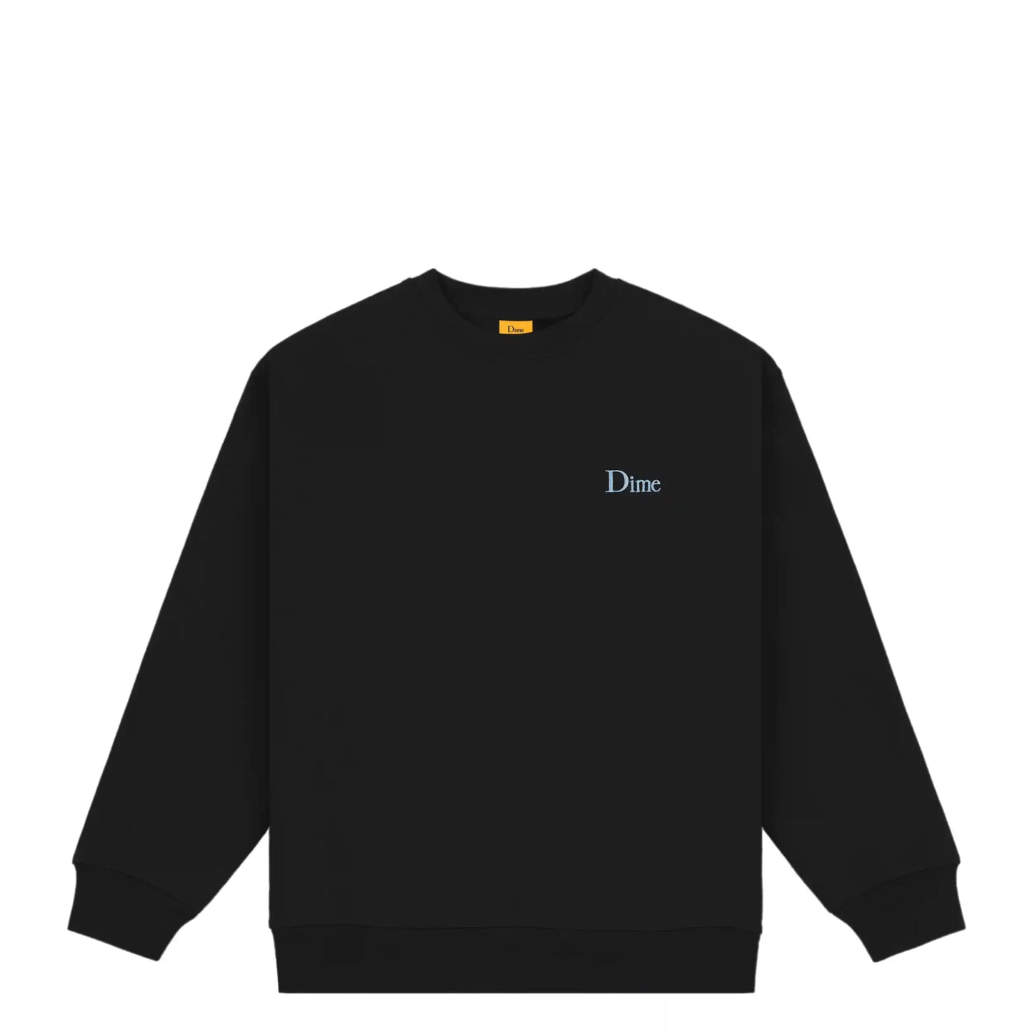 Dime Classic Small Logo Crewneck, black - Tiki Room Skateboards - 1