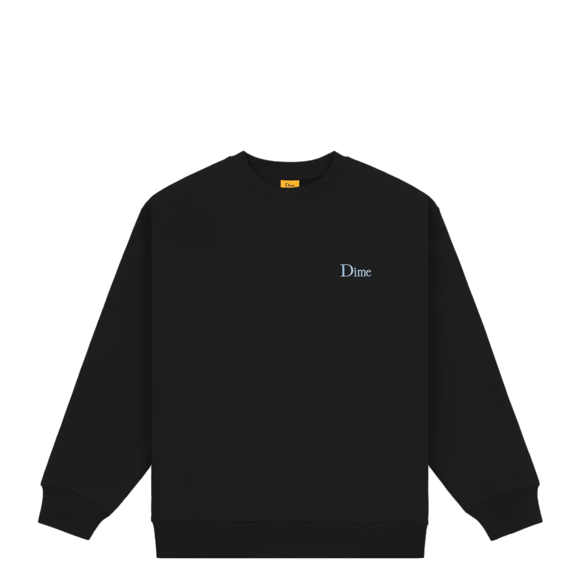 Dime Classic Small Logo Crewneck, black - Tiki Room Skateboards - 1