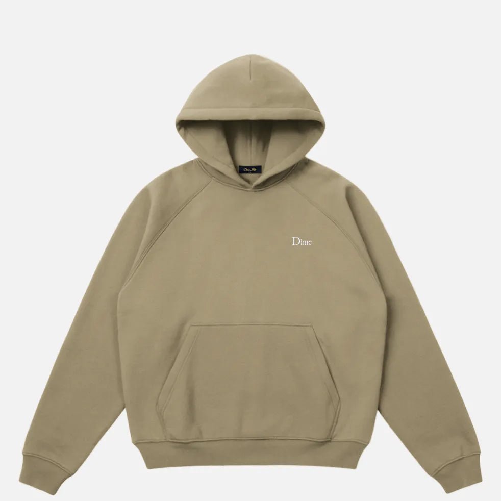 Dime Classic Small Logo Hoodie, military olive - Tiki Room Skateboards - 1