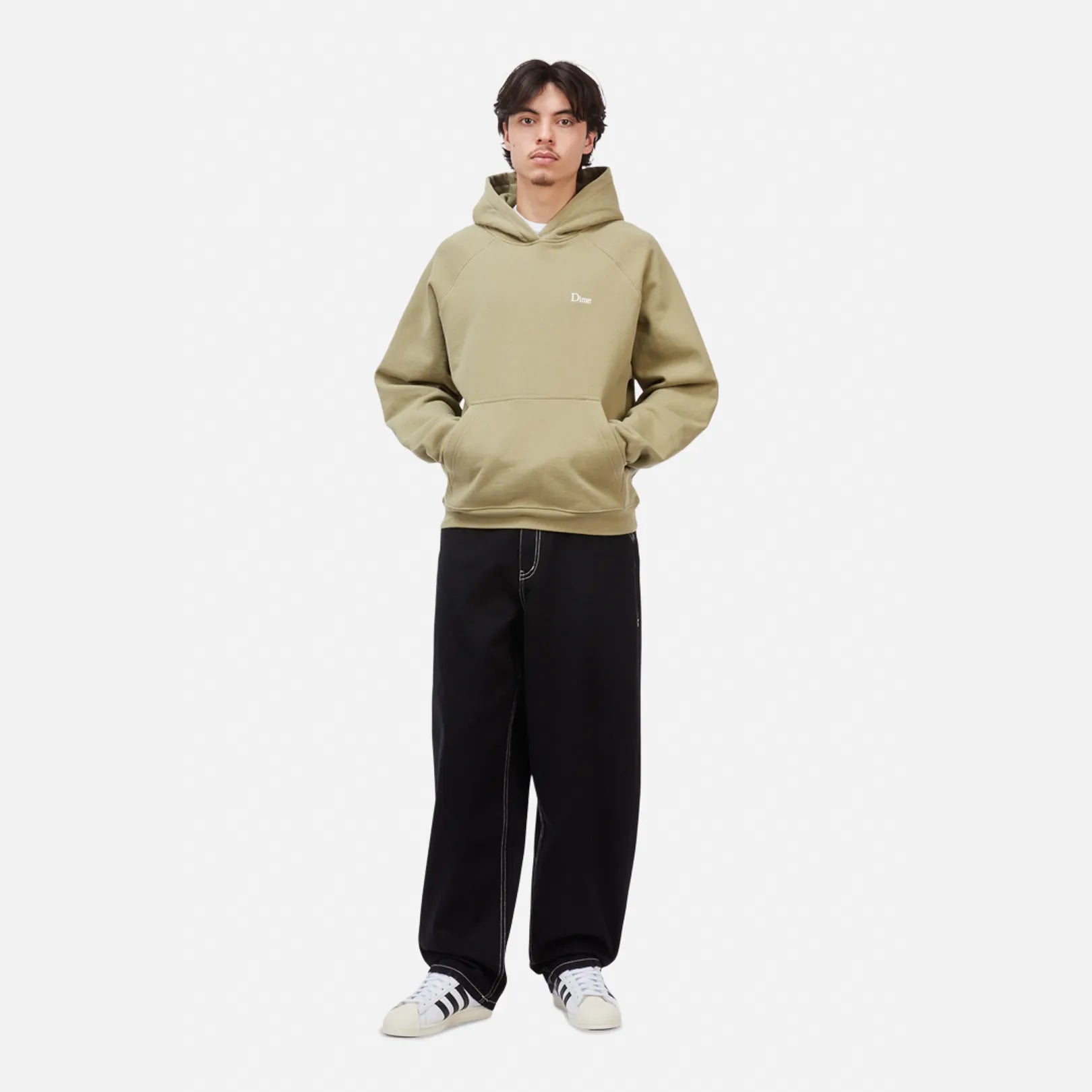 Dime Classic Small Logo Hoodie, military olive - Tiki Room Skateboards - 2