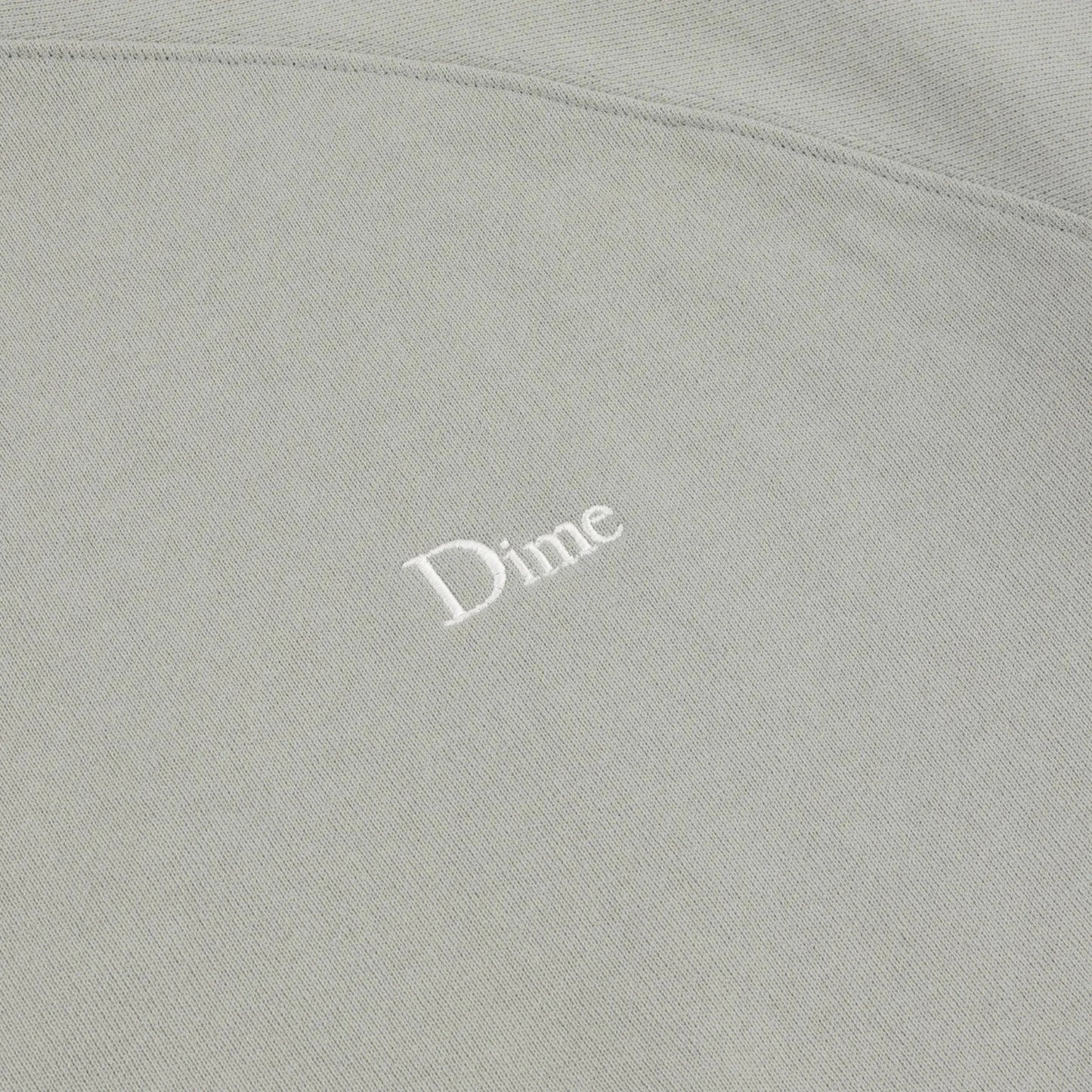 Dime Classic Small Logo Zip Hoodie, iron - Tiki Room Skateboards - 3