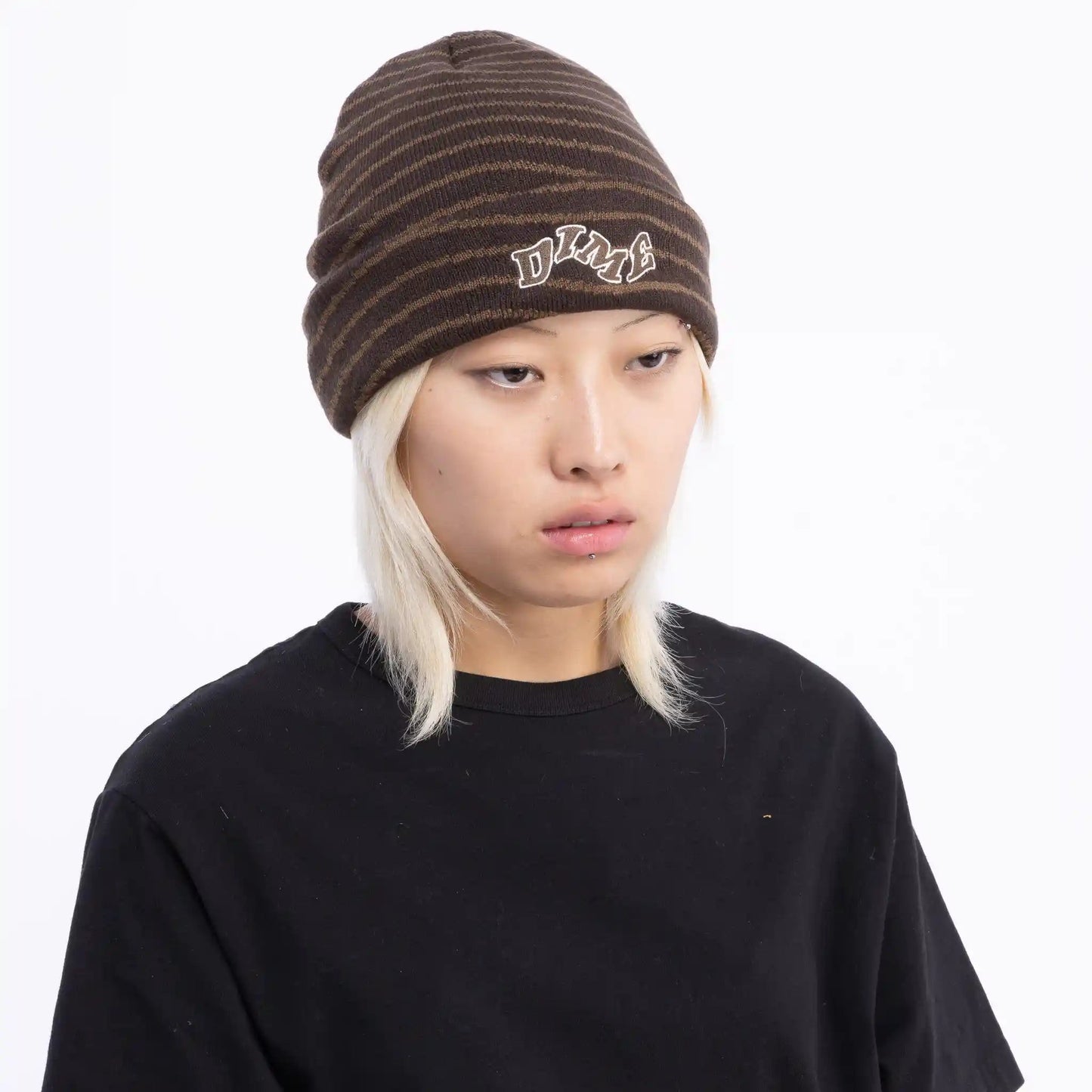 Dime College Wave Cuff Beanie, black - Tiki Room Skateboards - 2