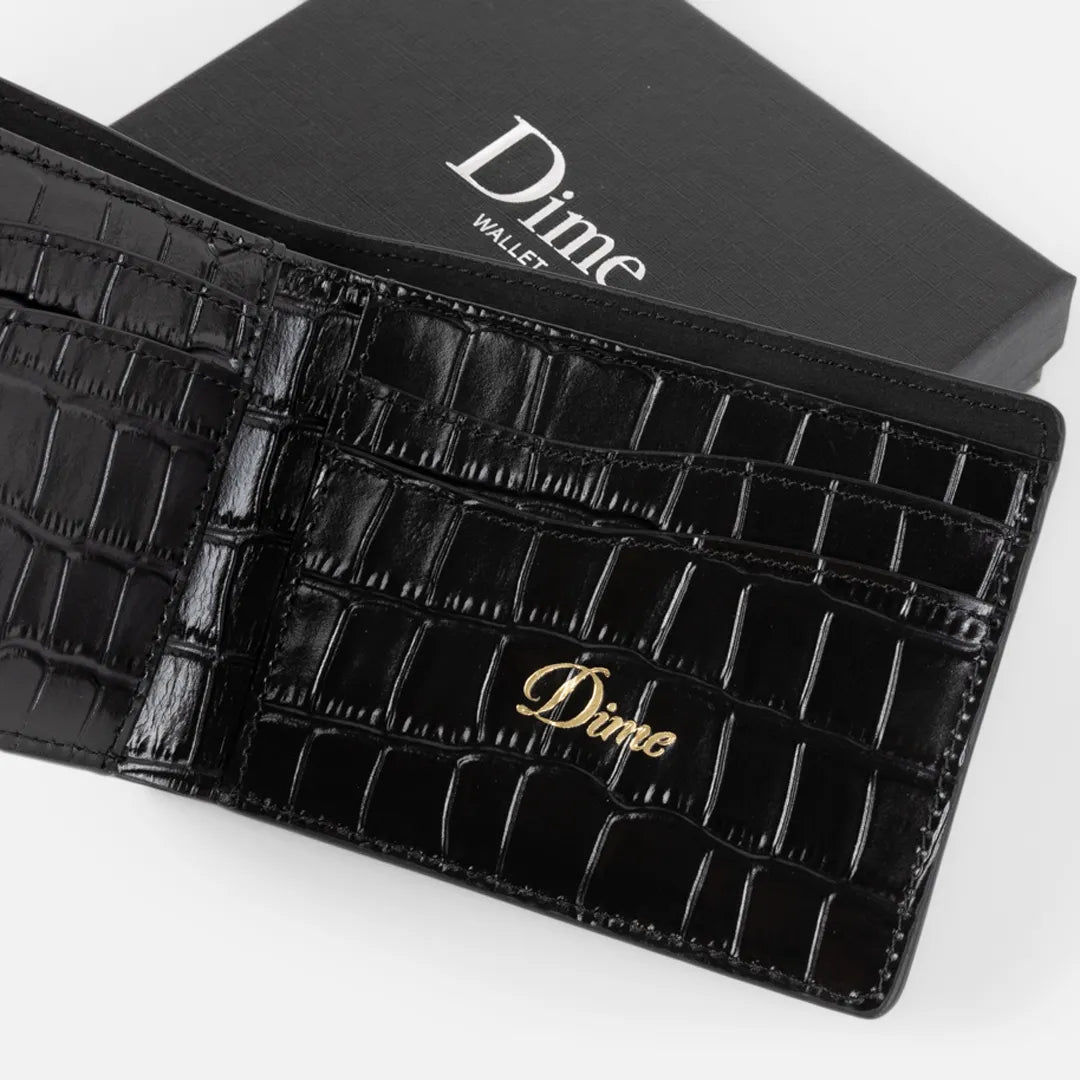 Dime Croc Bifold Wallet, black - Tiki Room Skateboards - 2
