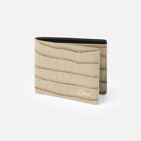 Dime Croc Bifold Wallet, tan - Tiki Room Skateboards - 1