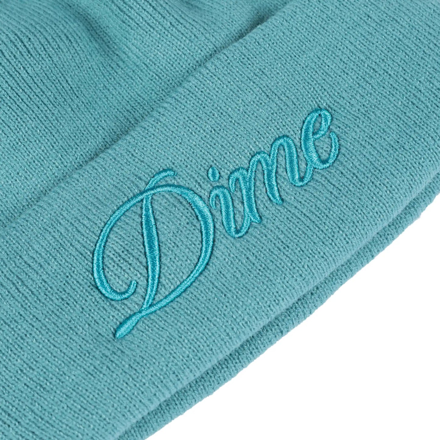 Dime Cursive Beanie, teal - Tiki Room Skateboards - 2