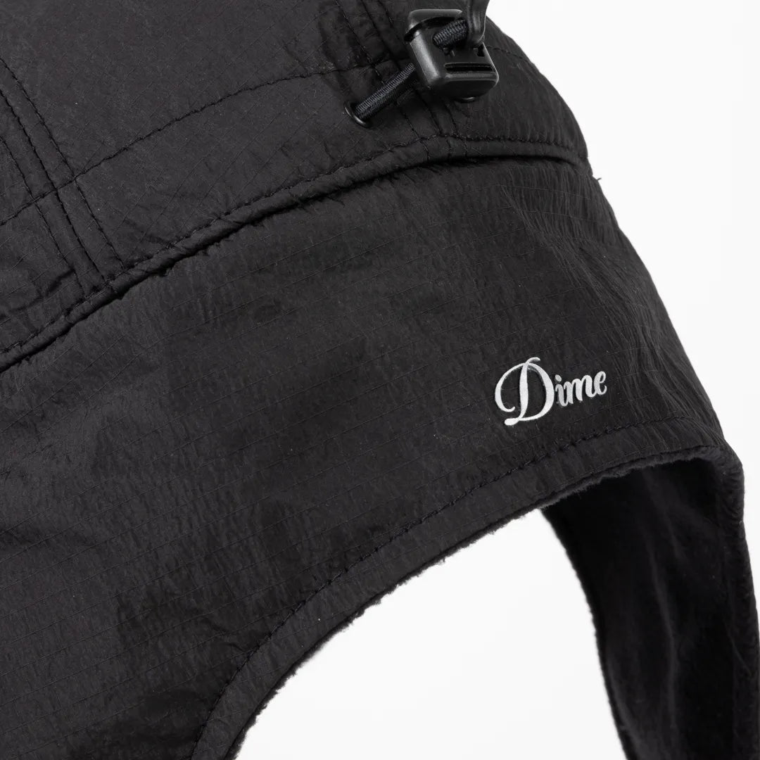 Dime Cursive Earflap Cap, black - Tiki Room Skateboards - 4