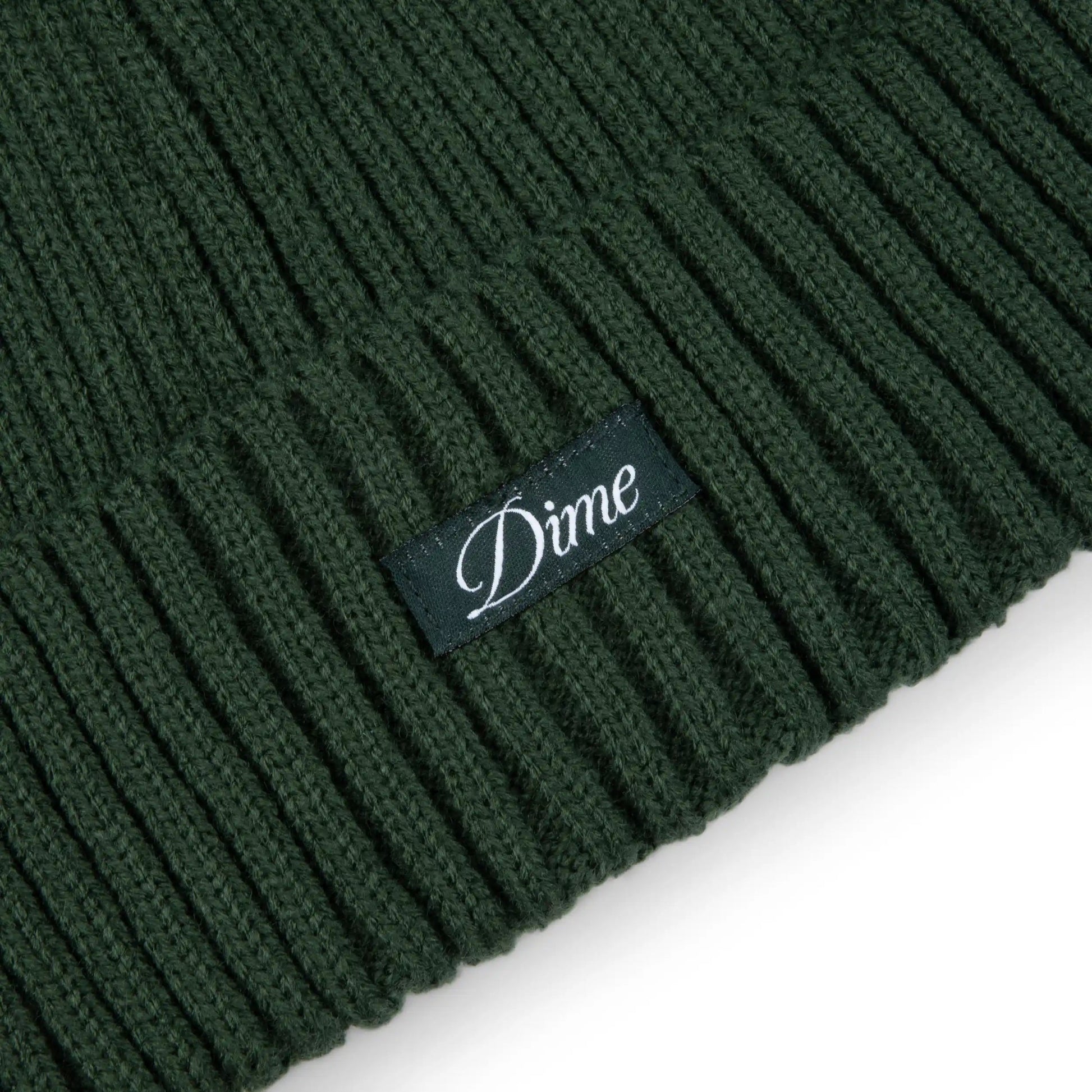 Dime Cursive Fold Beanie, forest - Tiki Room Skateboards - 3