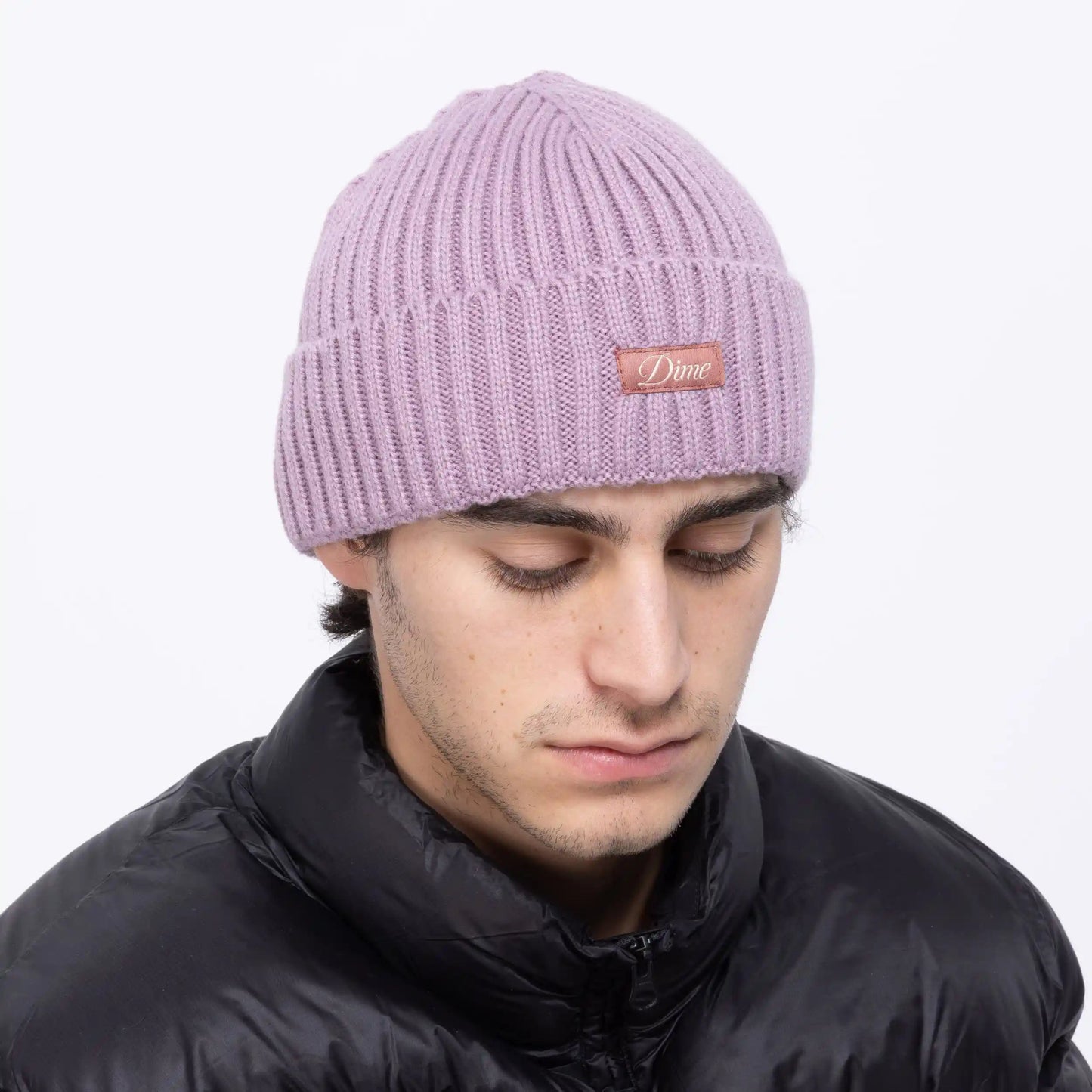 Dime Cursive Fold Beanie, pink lilac - Tiki Room Skateboards - 2