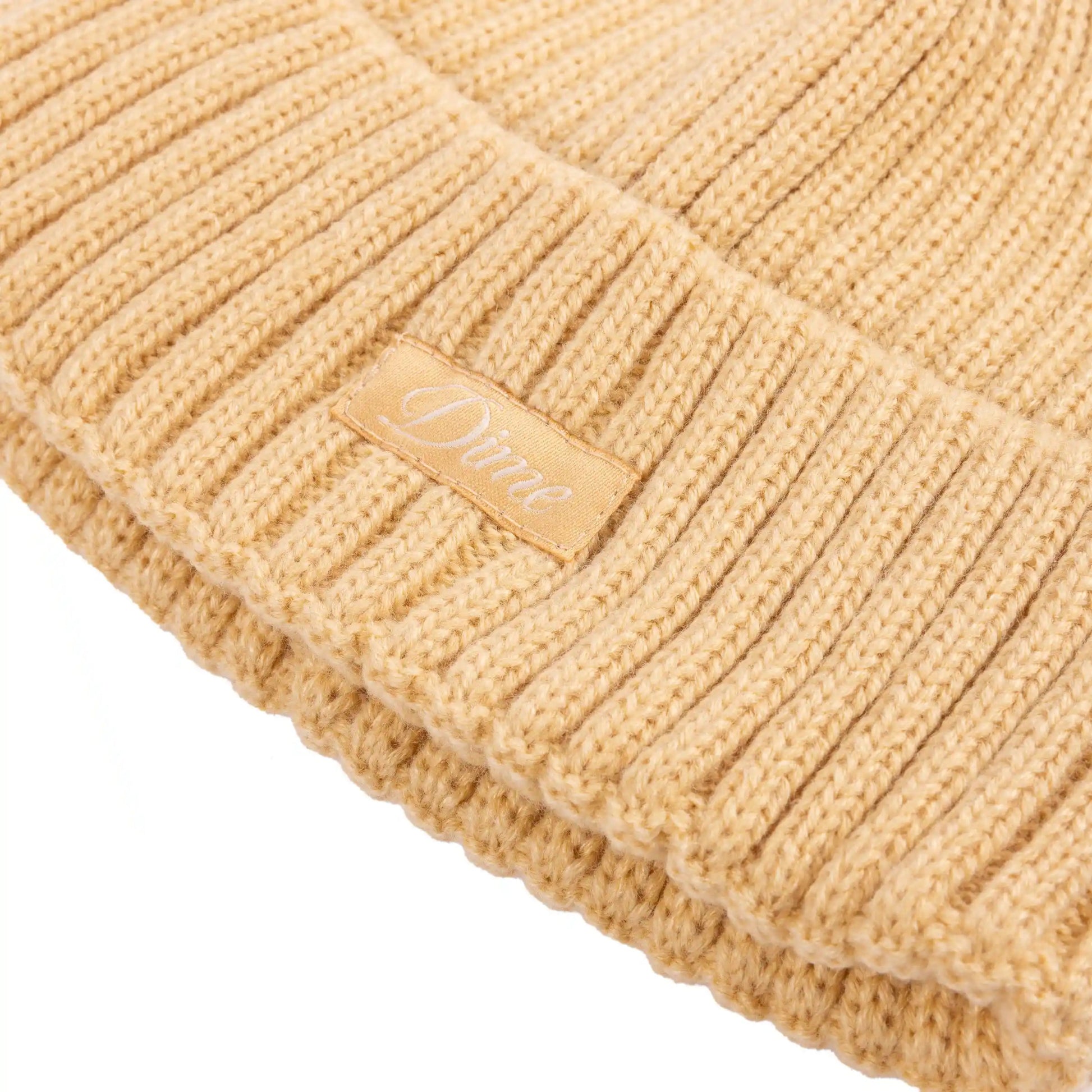 Dime Cursive Fold Beanie, sand - Tiki Room Skateboards - 3